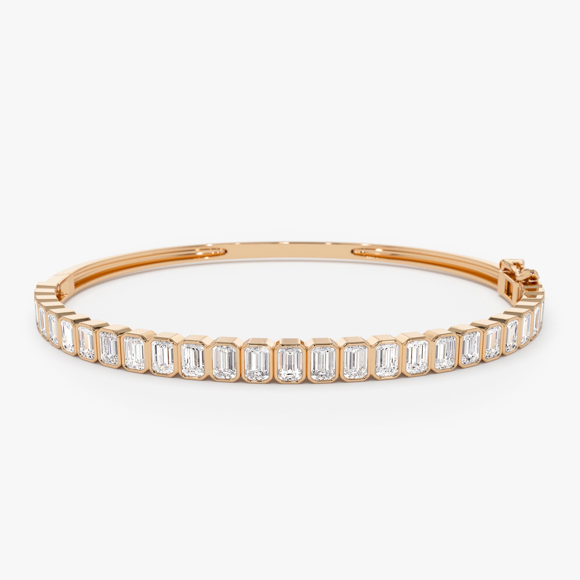 Emerald Cut Lab Grown Diamond Bangle