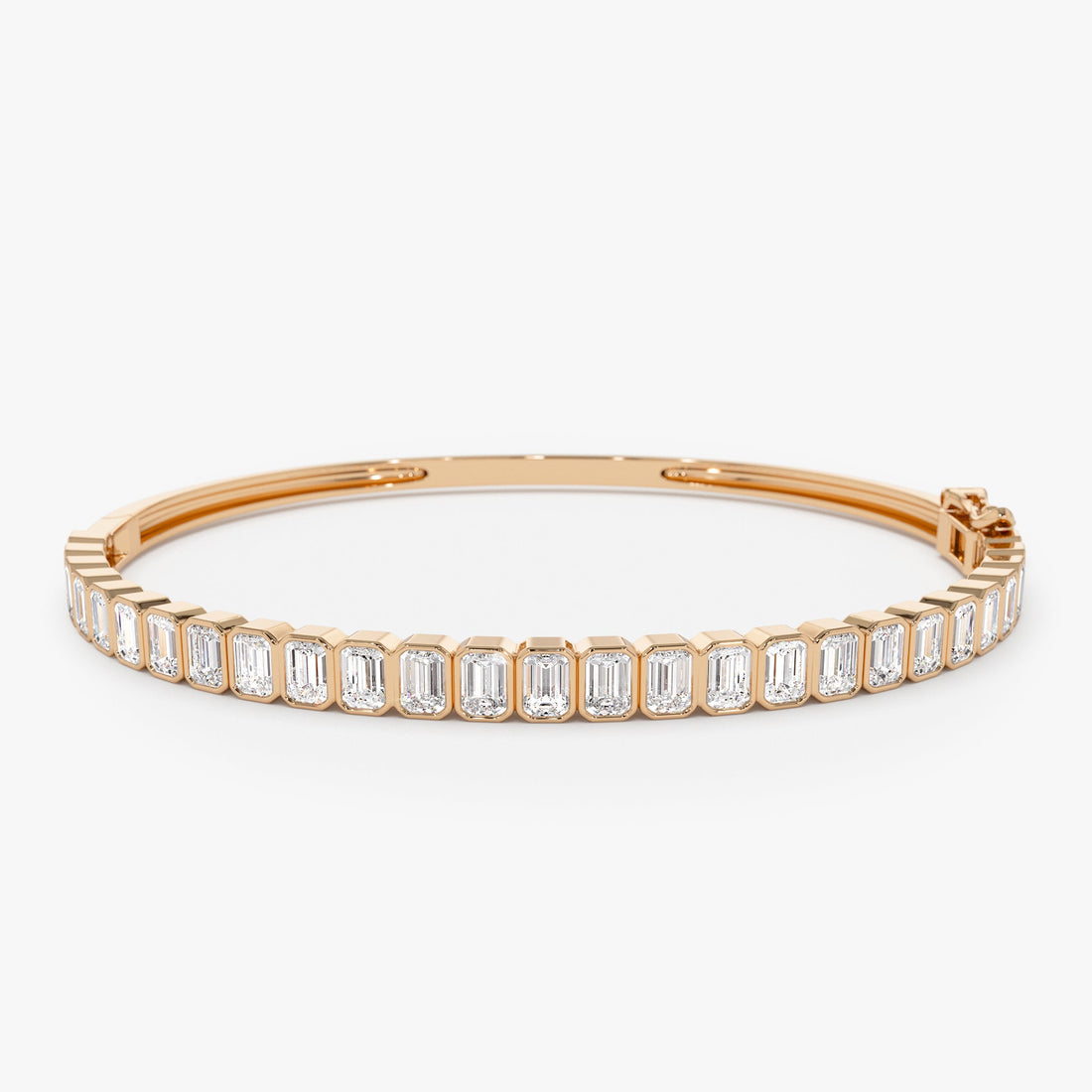 Emerald Cut Lab Grown Diamond Bangle