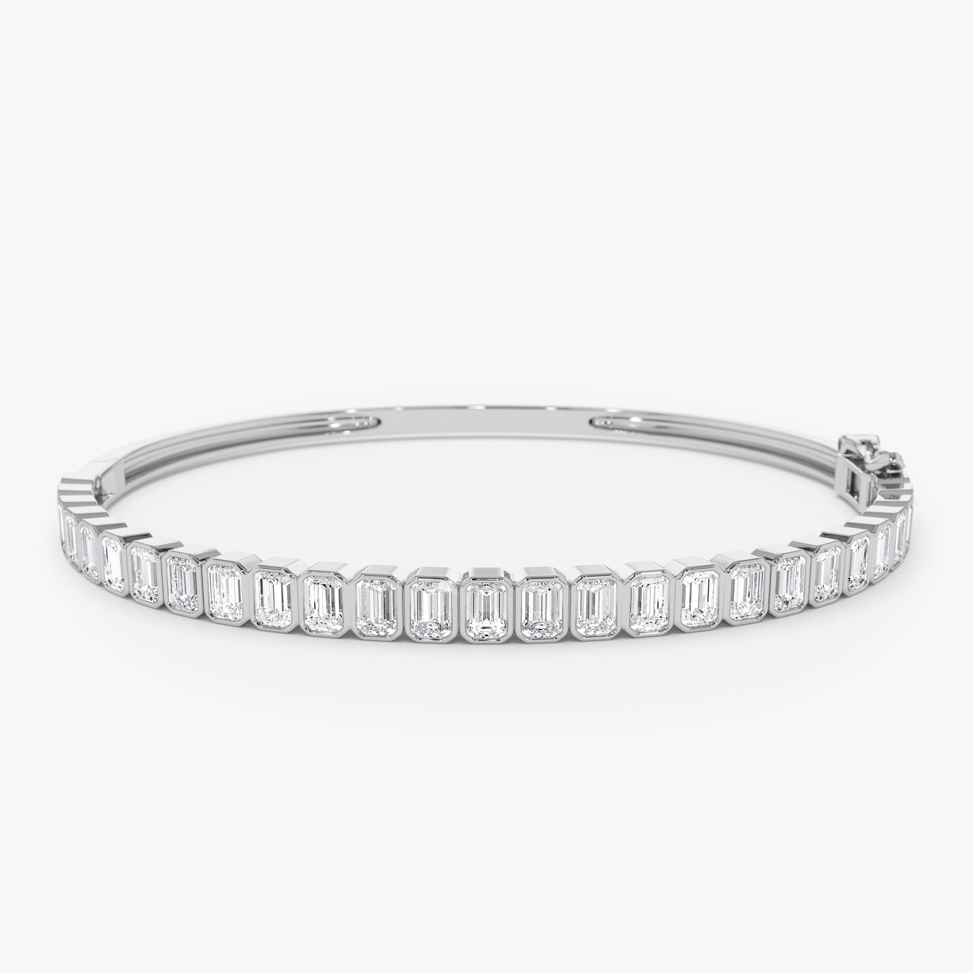 Emerald Cut Lab Grown Diamond Bangle