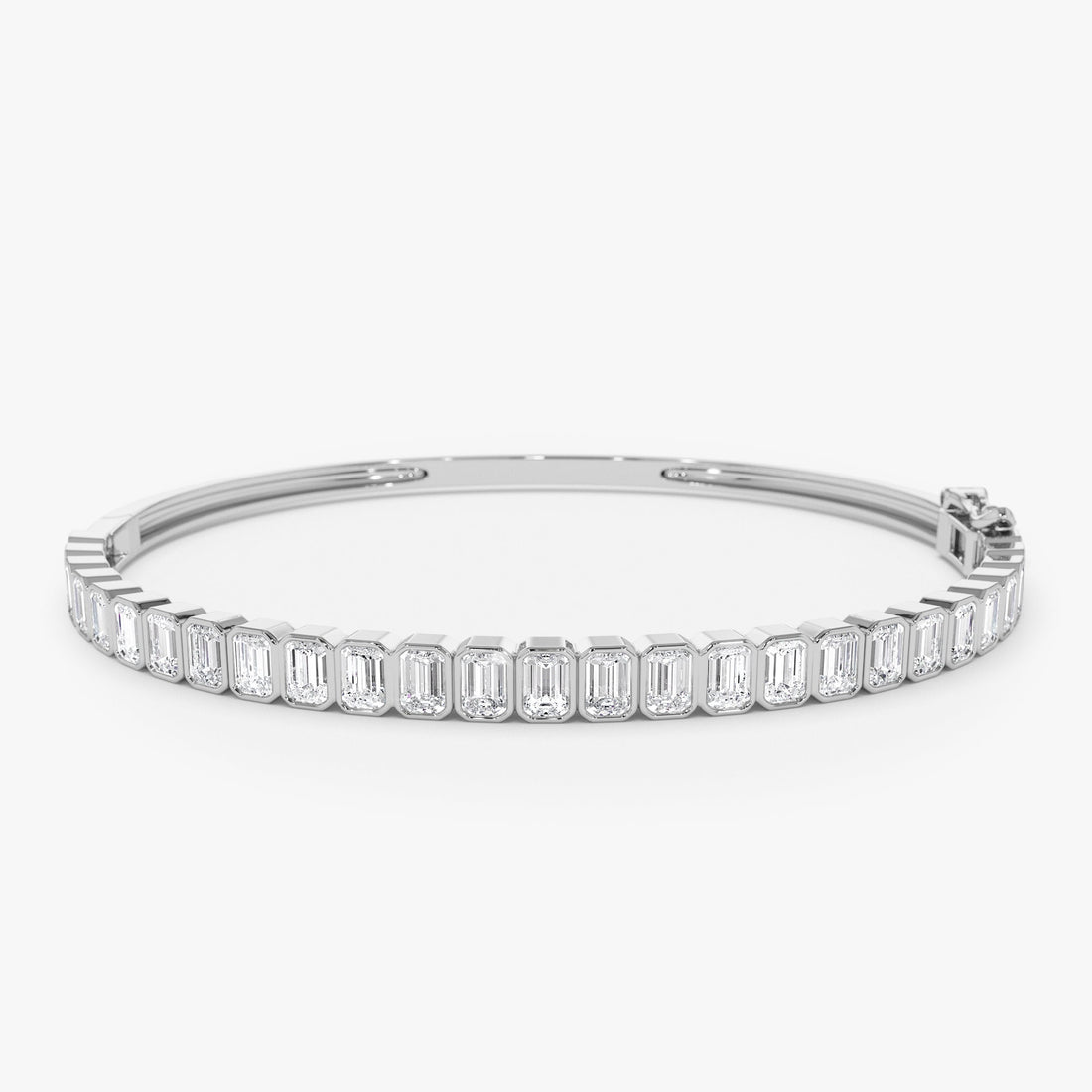 Emerald Cut Lab Grown Diamond Bangle