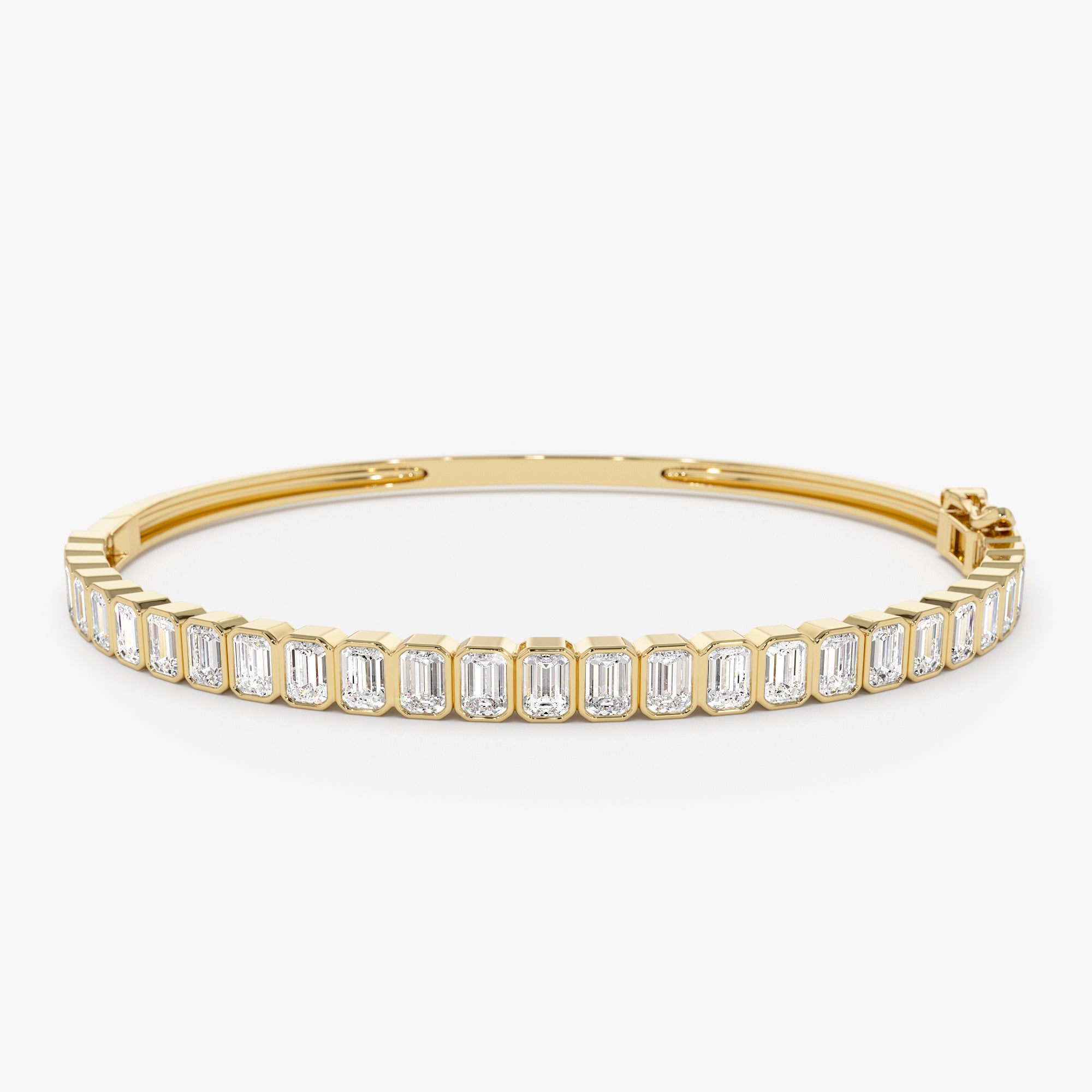 Emerald Cut Lab Grown Diamond Bangle