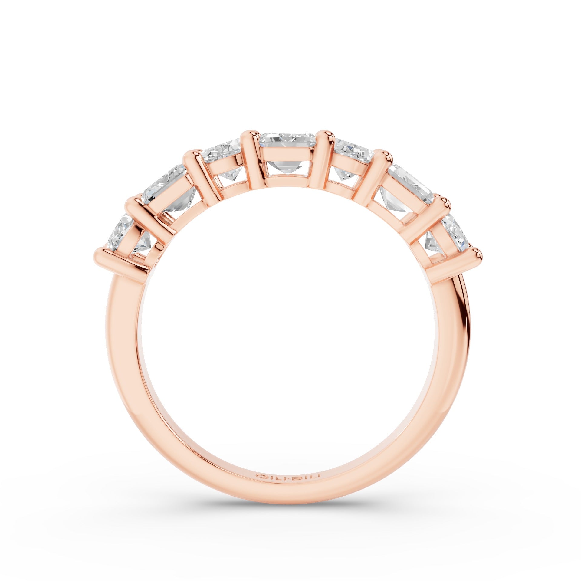 Emerald Oval Lab Grown Diamond Anniversary Band