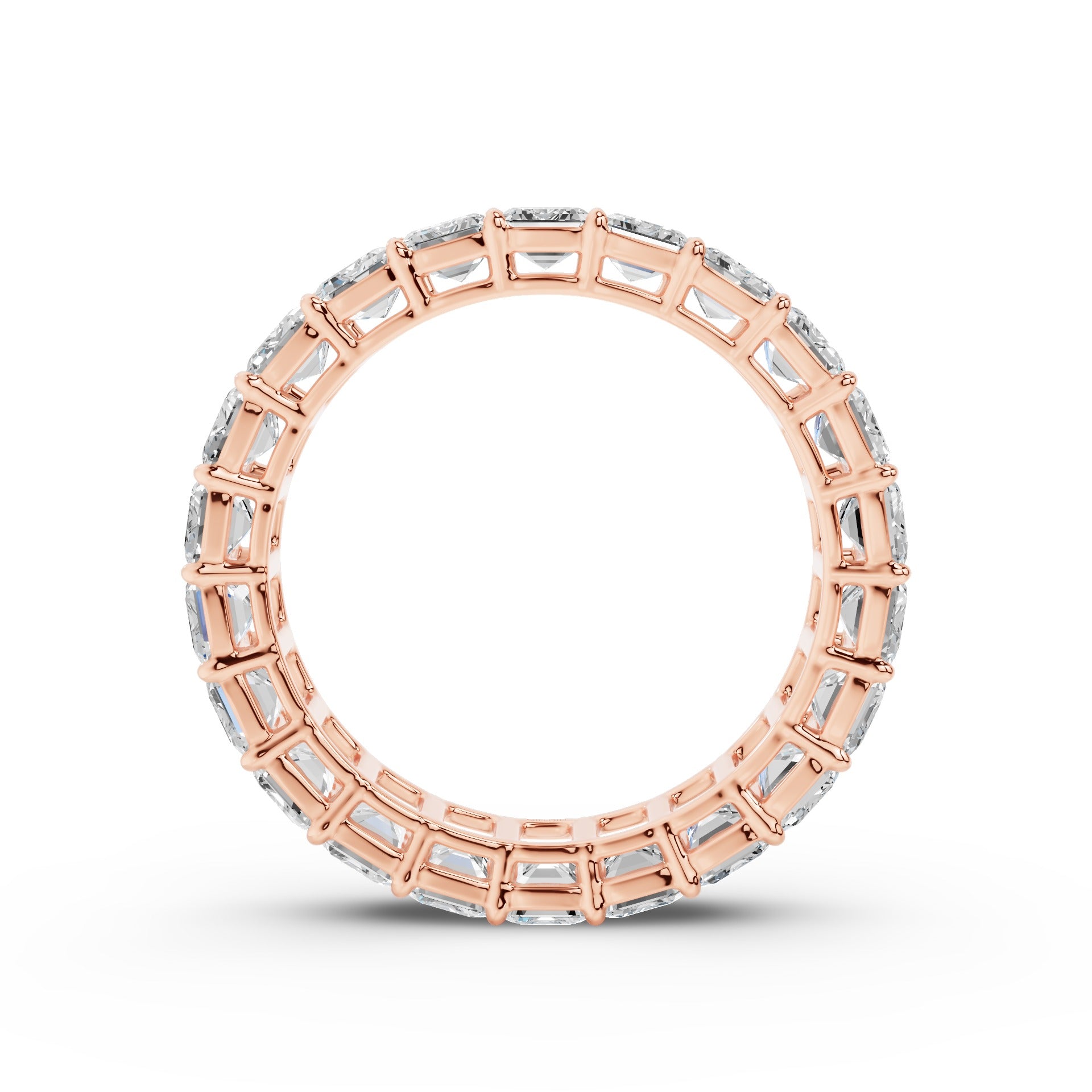 Emerald Cut Lab Grown Diamond Eternity Band