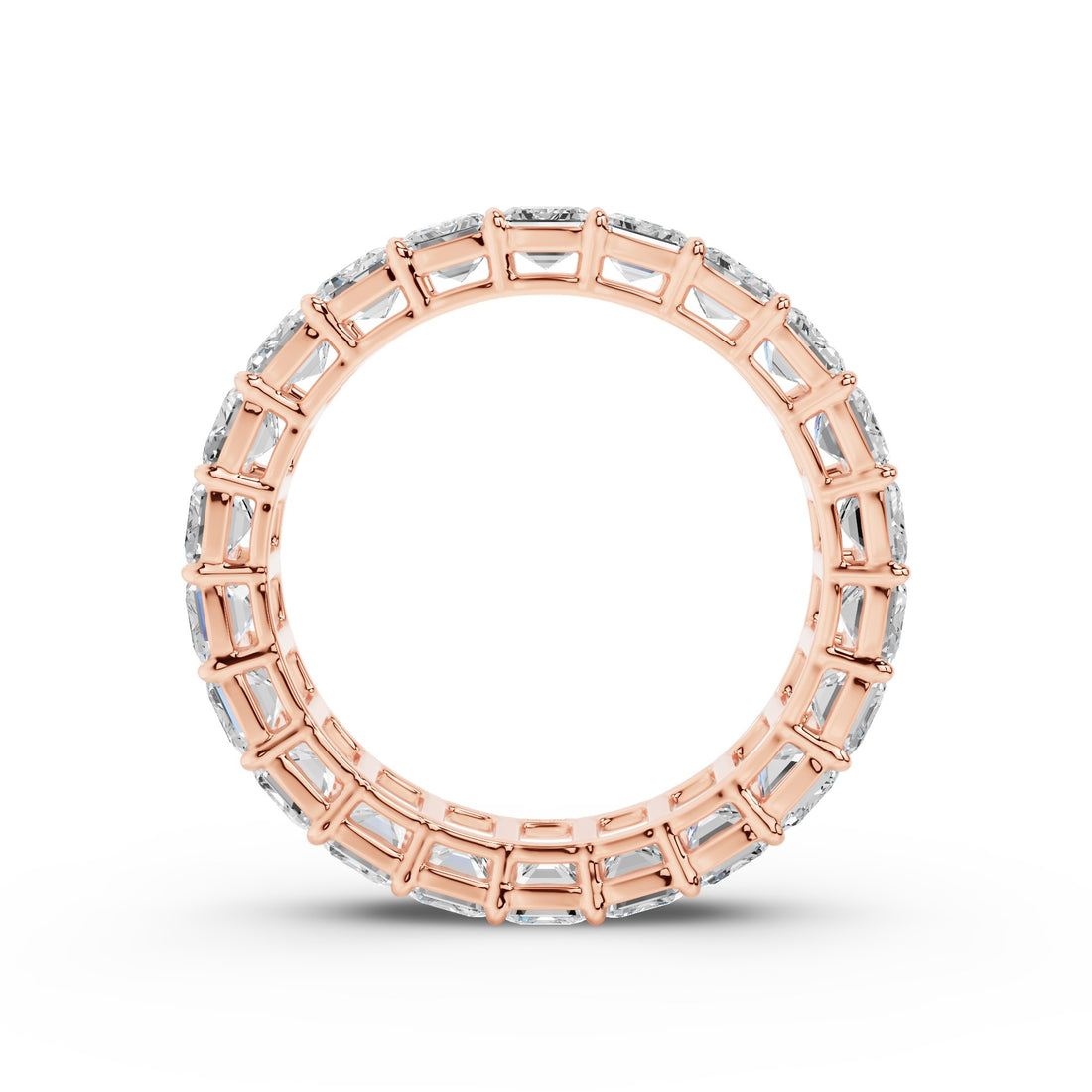 Emerald Cut Lab Grown Diamond Eternity Band