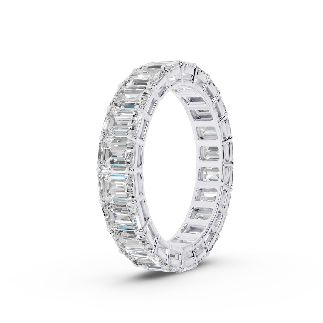 Emerald Cut Lab Grown Diamond Eternity Band