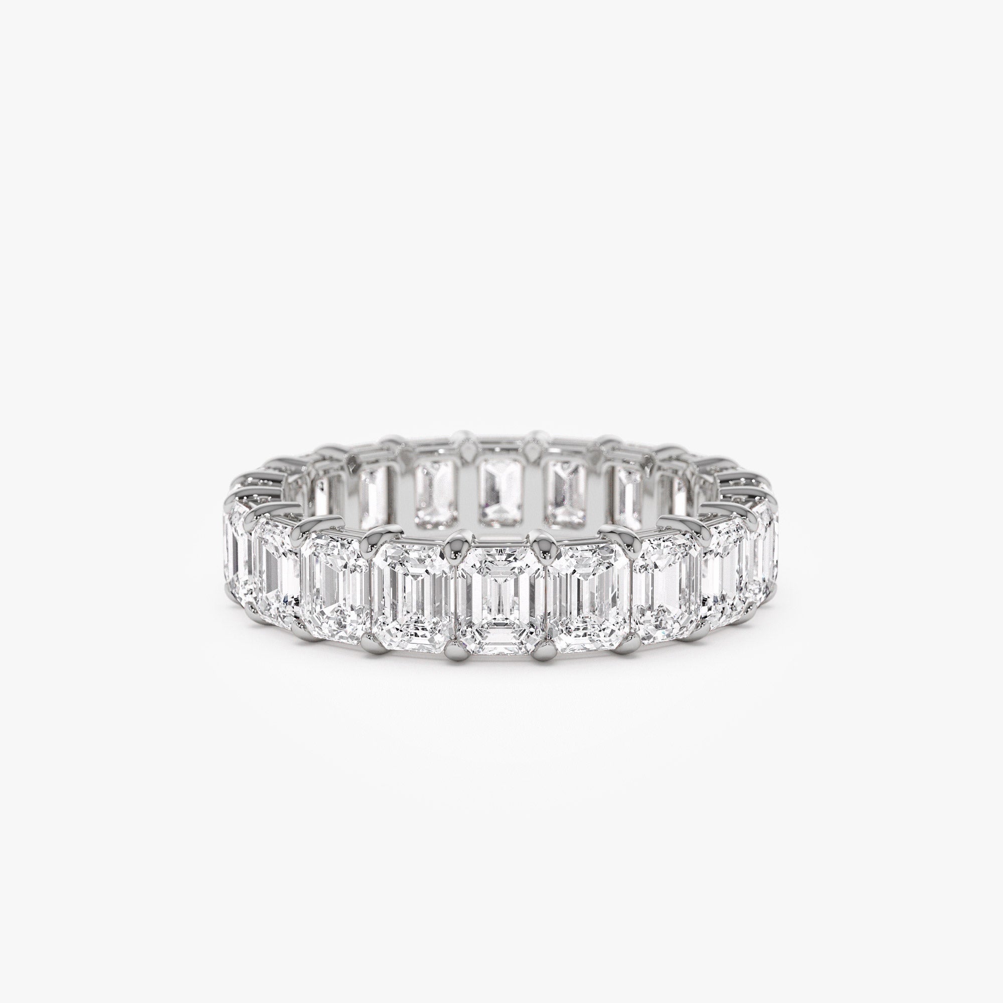 Emerald Cut Lab Grown Diamond Eternity Band