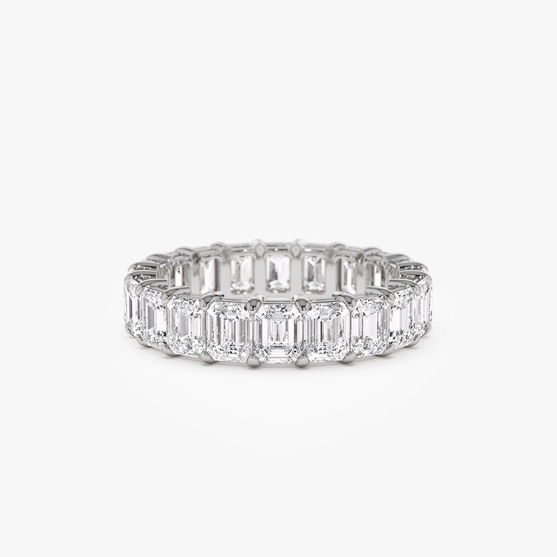 Emerald Cut Lab Grown Diamond Eternity Band