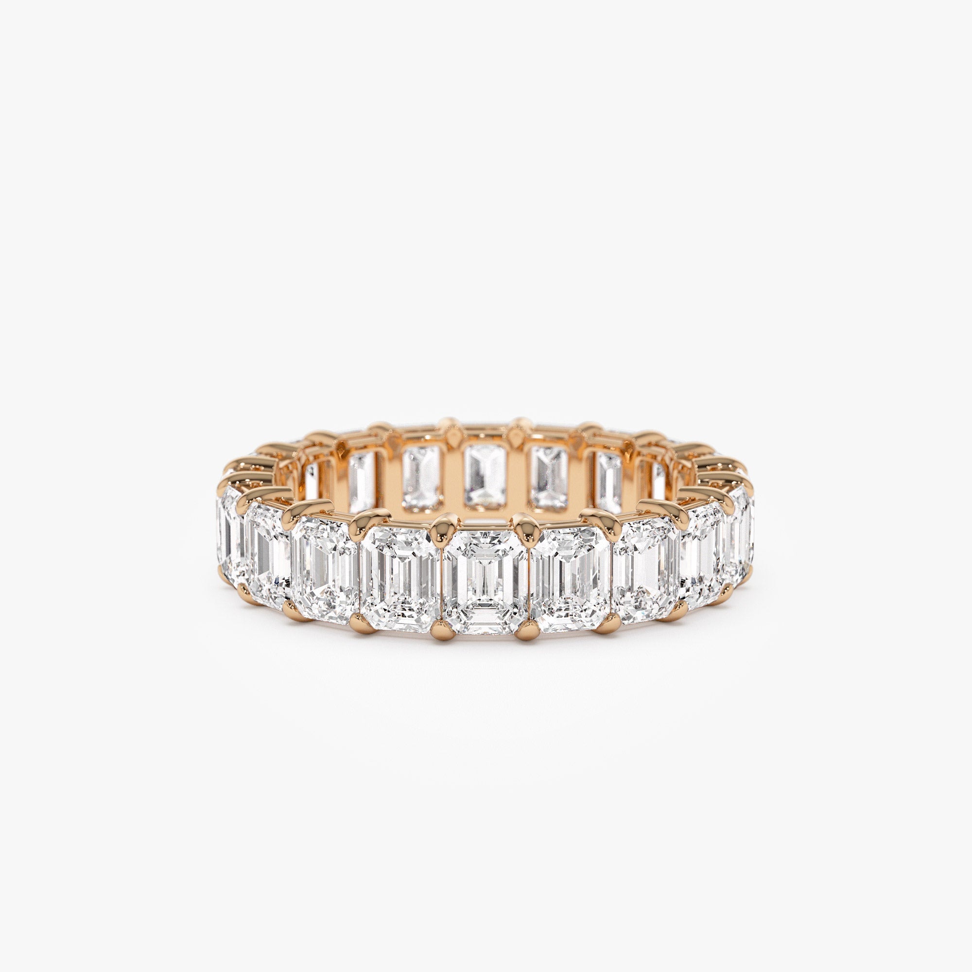 Emerald Cut Lab Grown Diamond Eternity Band