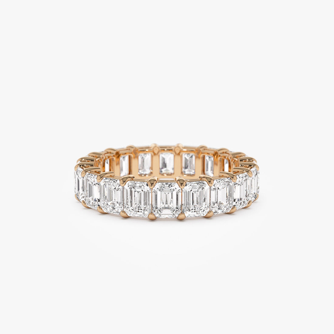 Emerald Cut Lab Grown Diamond Eternity Band