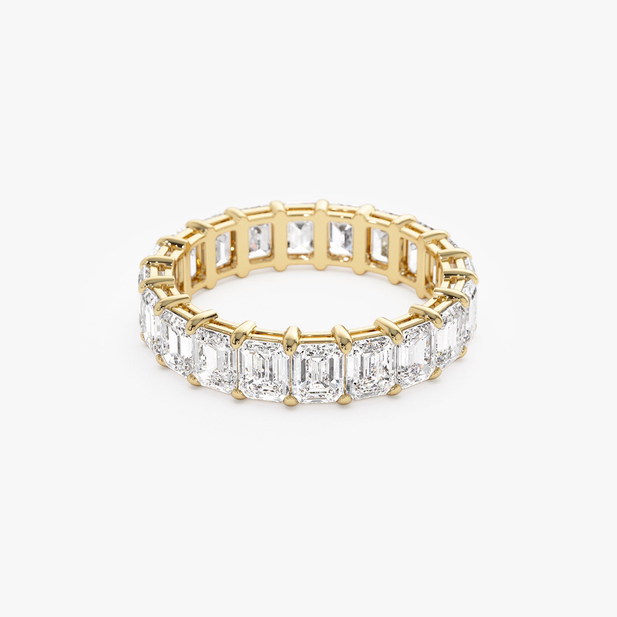 Emerald Cut Lab Grown Diamond Eternity Band