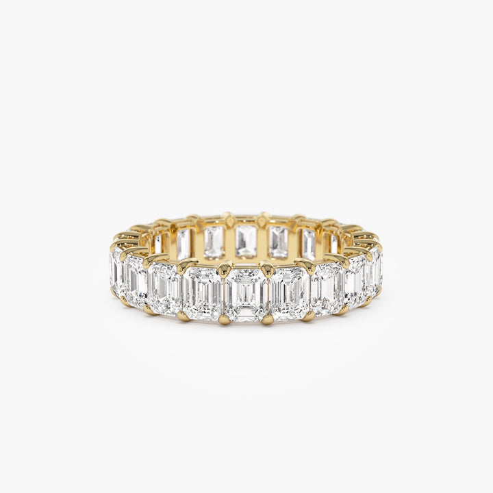 Emerald Cut Lab Grown Diamond Eternity Band