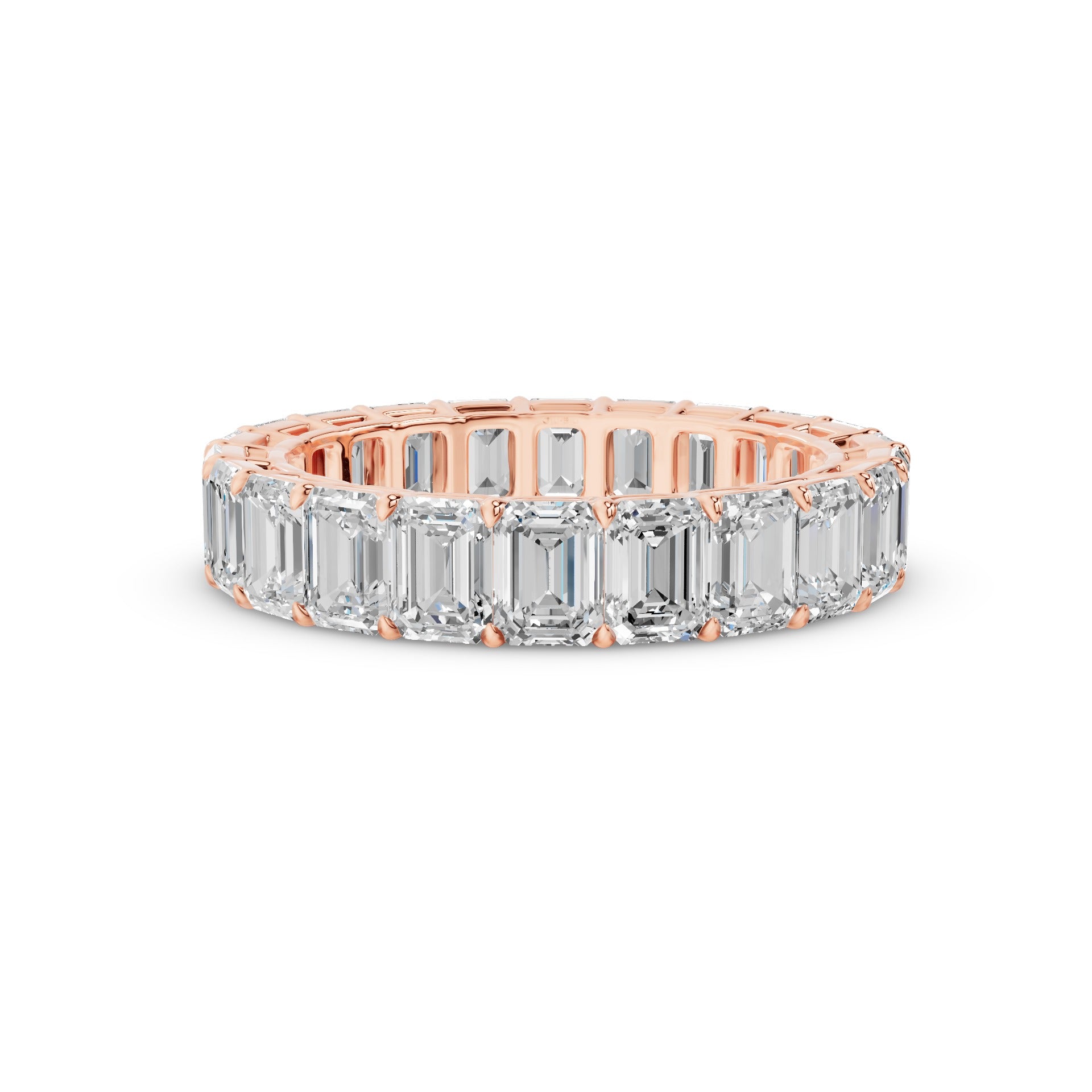 Emerald Cut Lab Grown Diamond Eternity Band