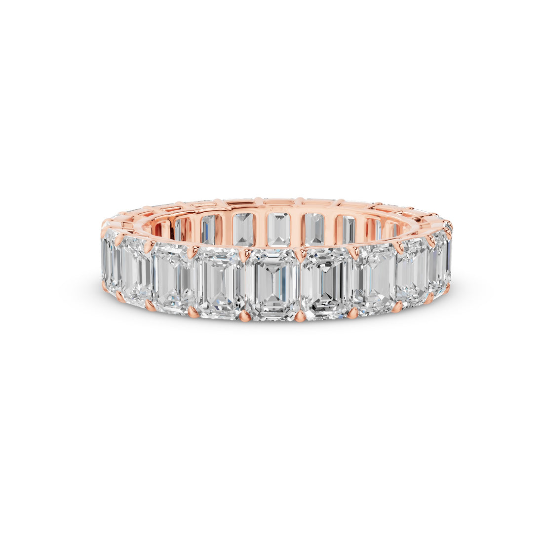 Emerald Cut Lab Grown Diamond Eternity Band