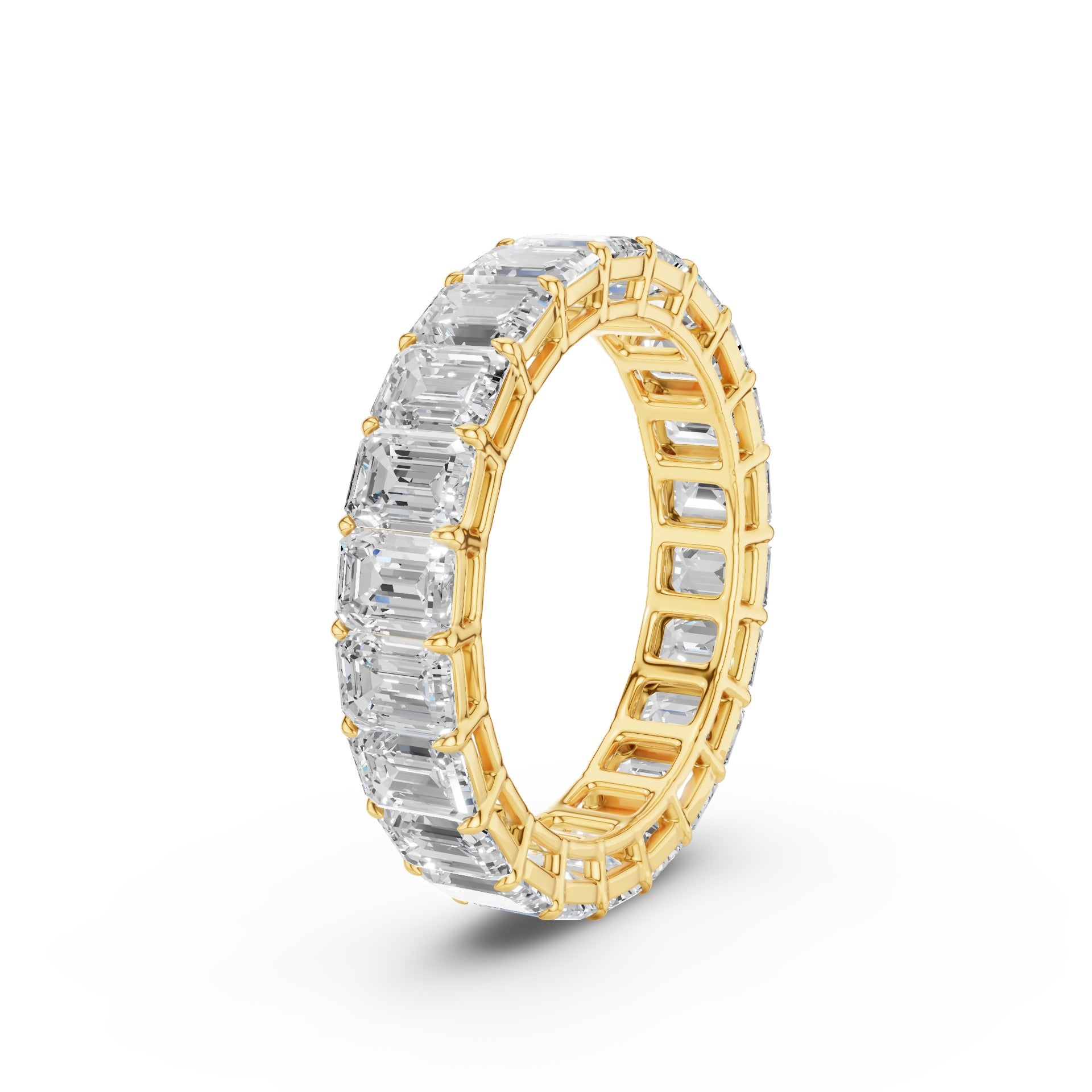 Emerald Cut Lab Grown Diamond Eternity Band