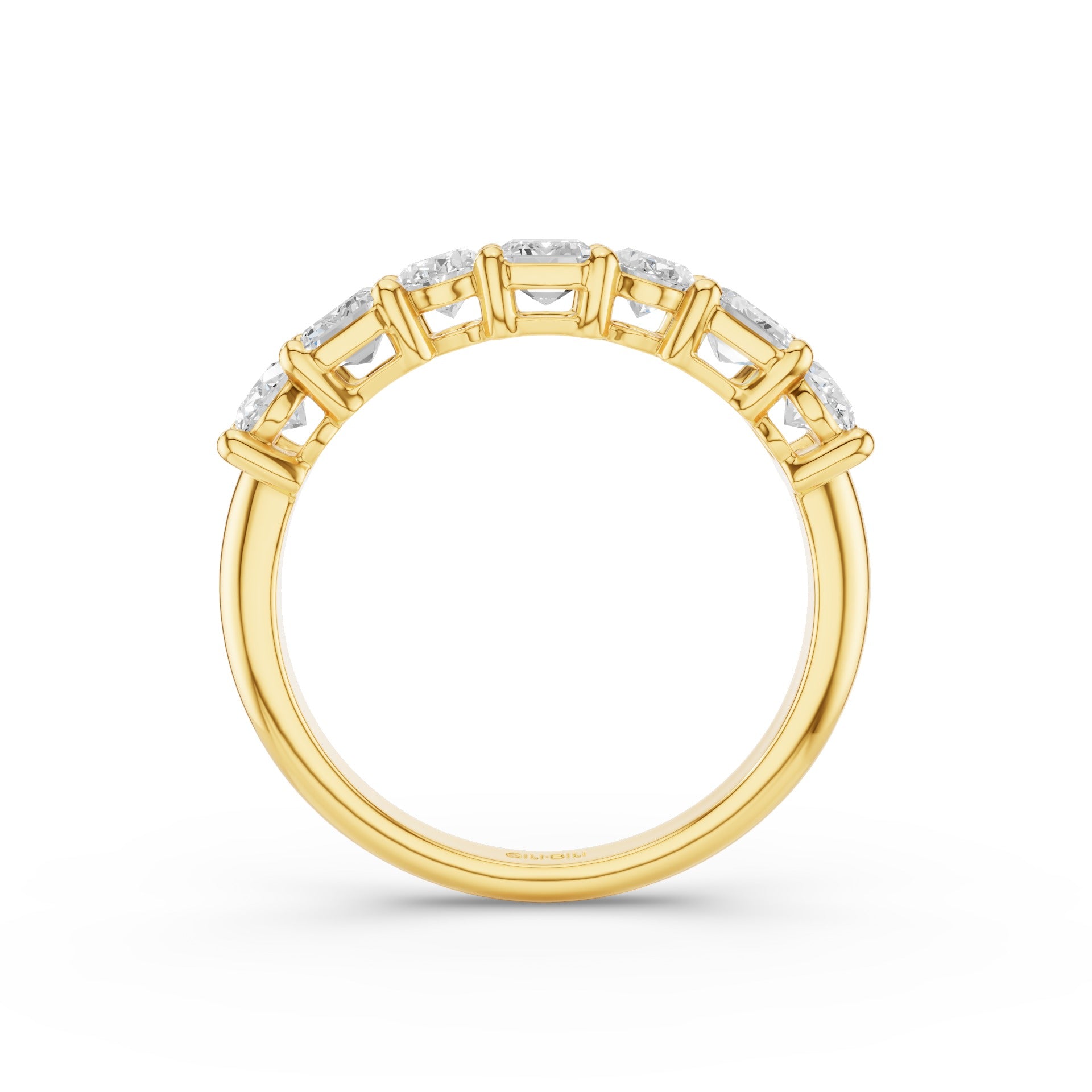 Emerald Oval Lab Grown Diamond Anniversary Band