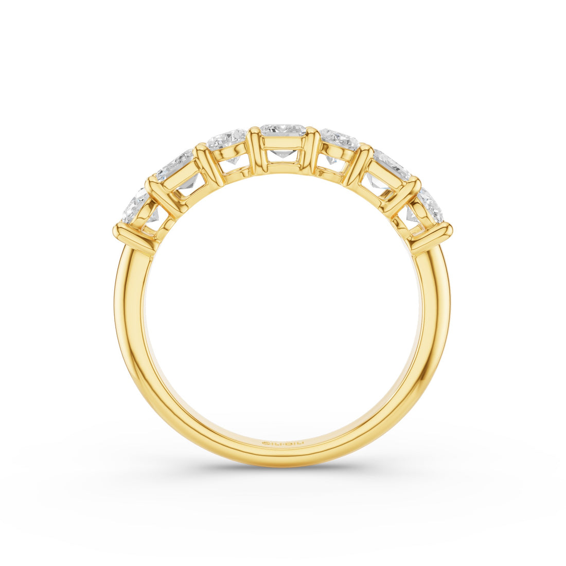 Emerald Oval Lab Grown Diamond Anniversary Band