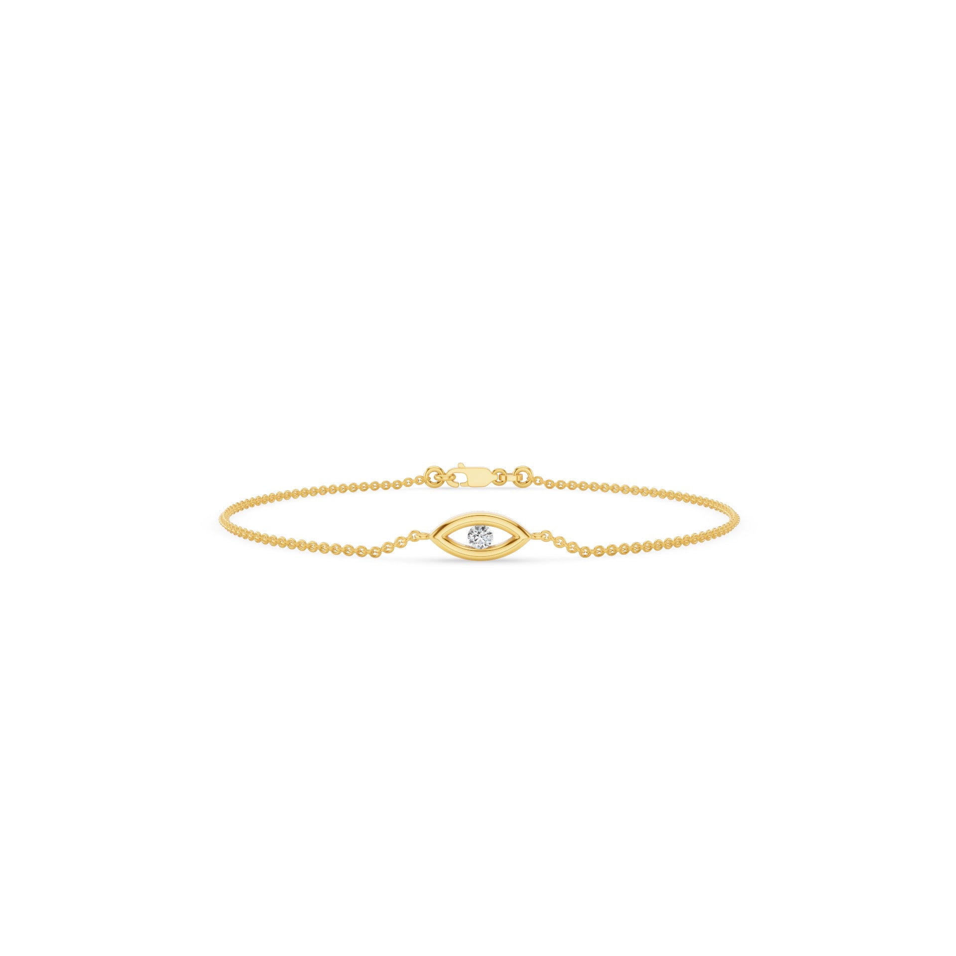 Evil Eye Diamond Channel Set Bracelet