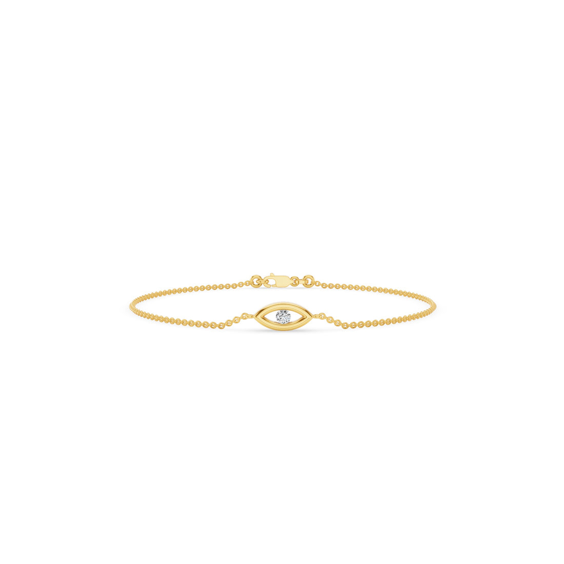 Evil Eye Diamond Channel Set Bracelet