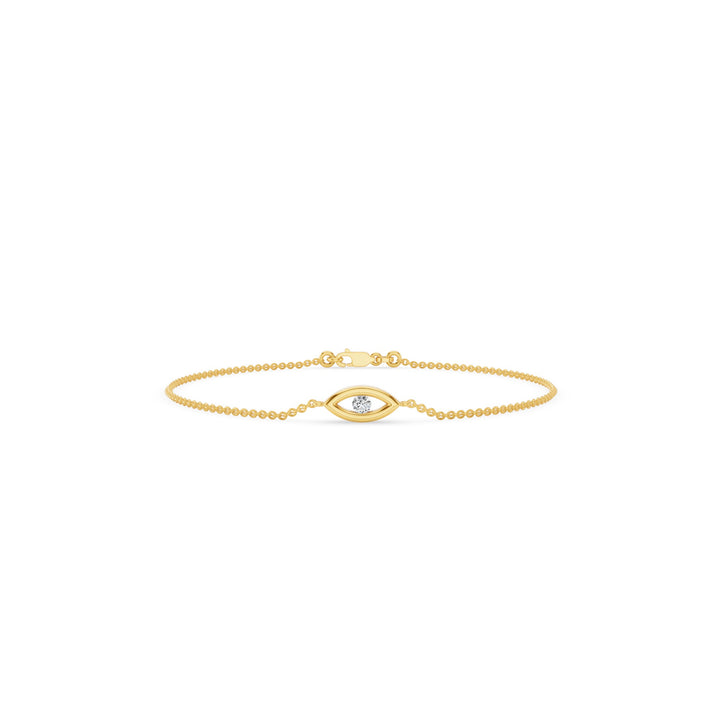 Evil Eye Diamond Channel Set Bracelet