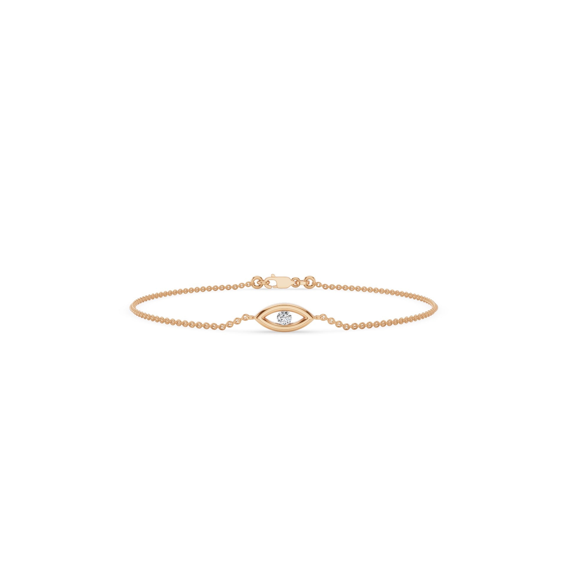 Evil Eye Diamond Channel Set Bracelet