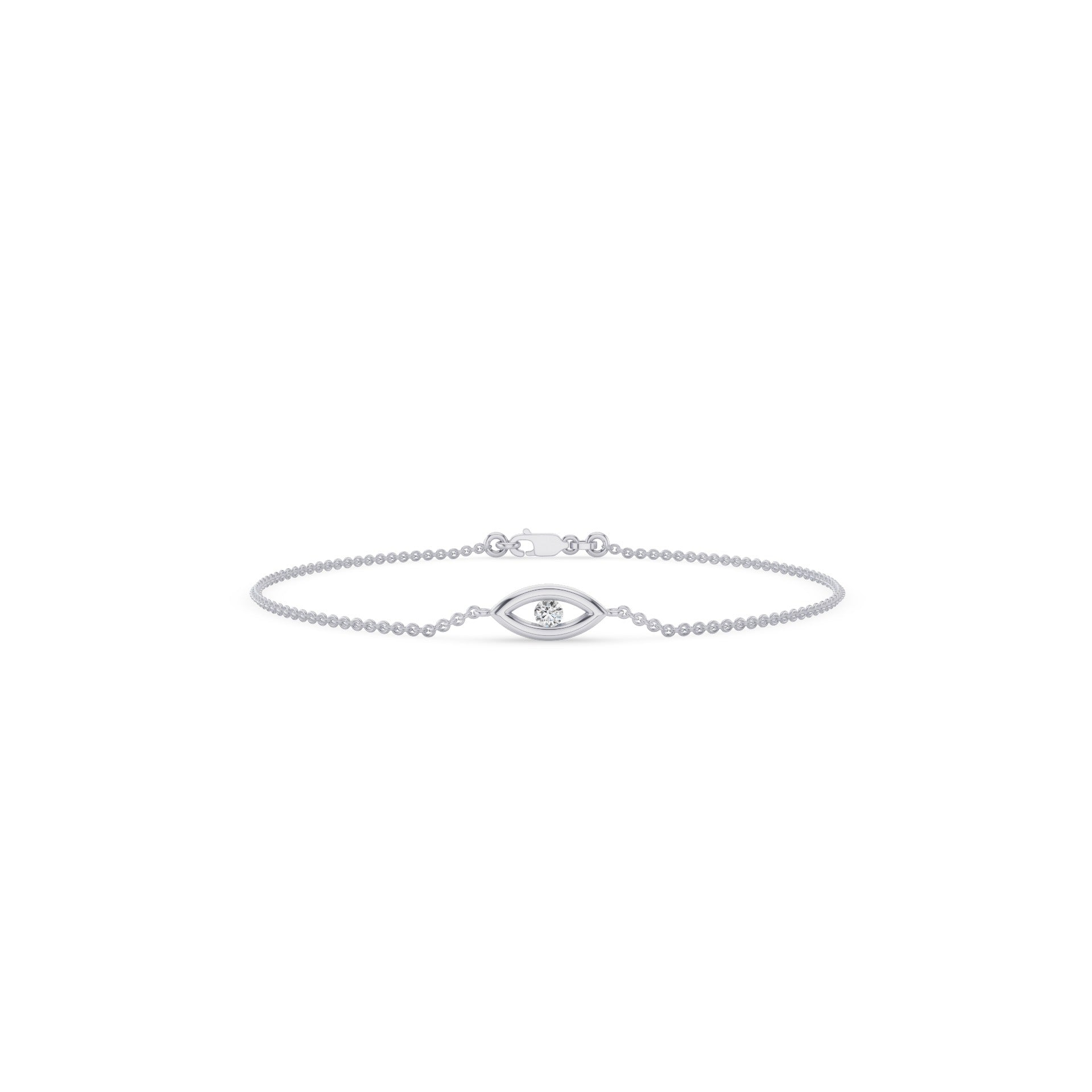 Evil Eye Diamond Channel Set Bracelet