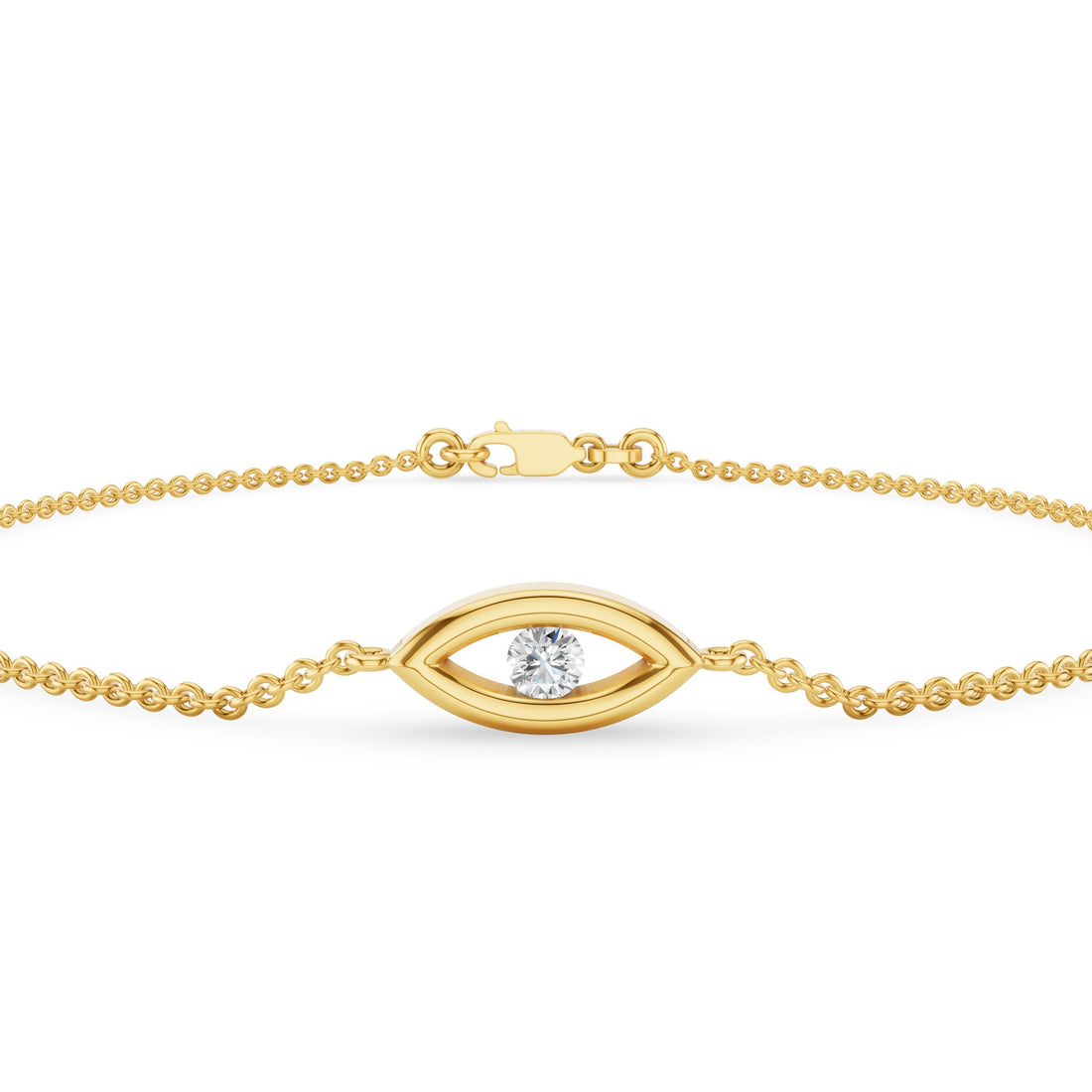 Evil Eye Diamond Channel Set Bracelet