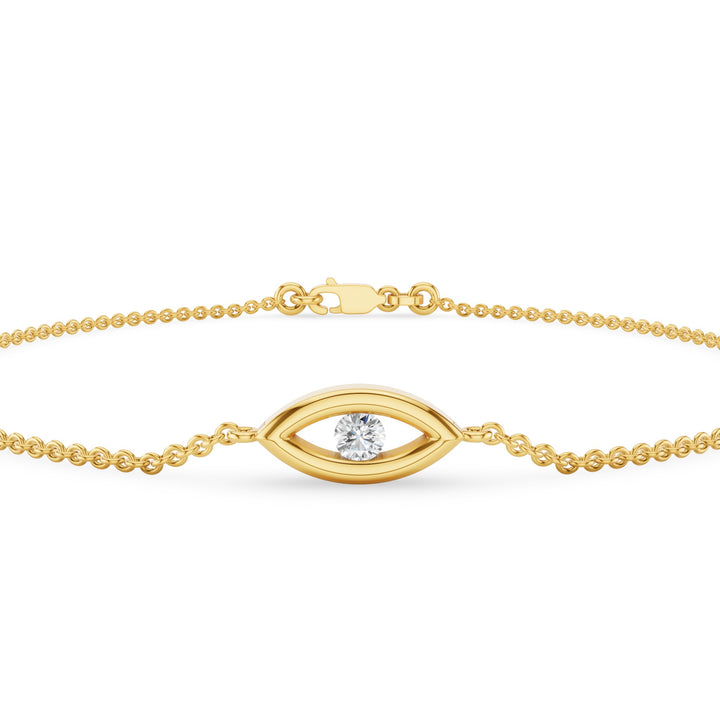 Evil Eye Diamond Channel Set Bracelet