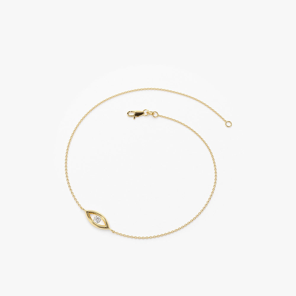 Evil Eye Diamond Channel Set Bracelet