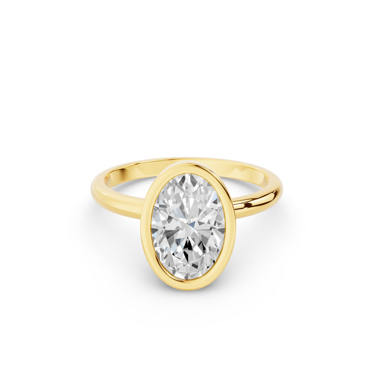 Fancy Yellow Oval Lab Grown Diamond Engagement Ring-video