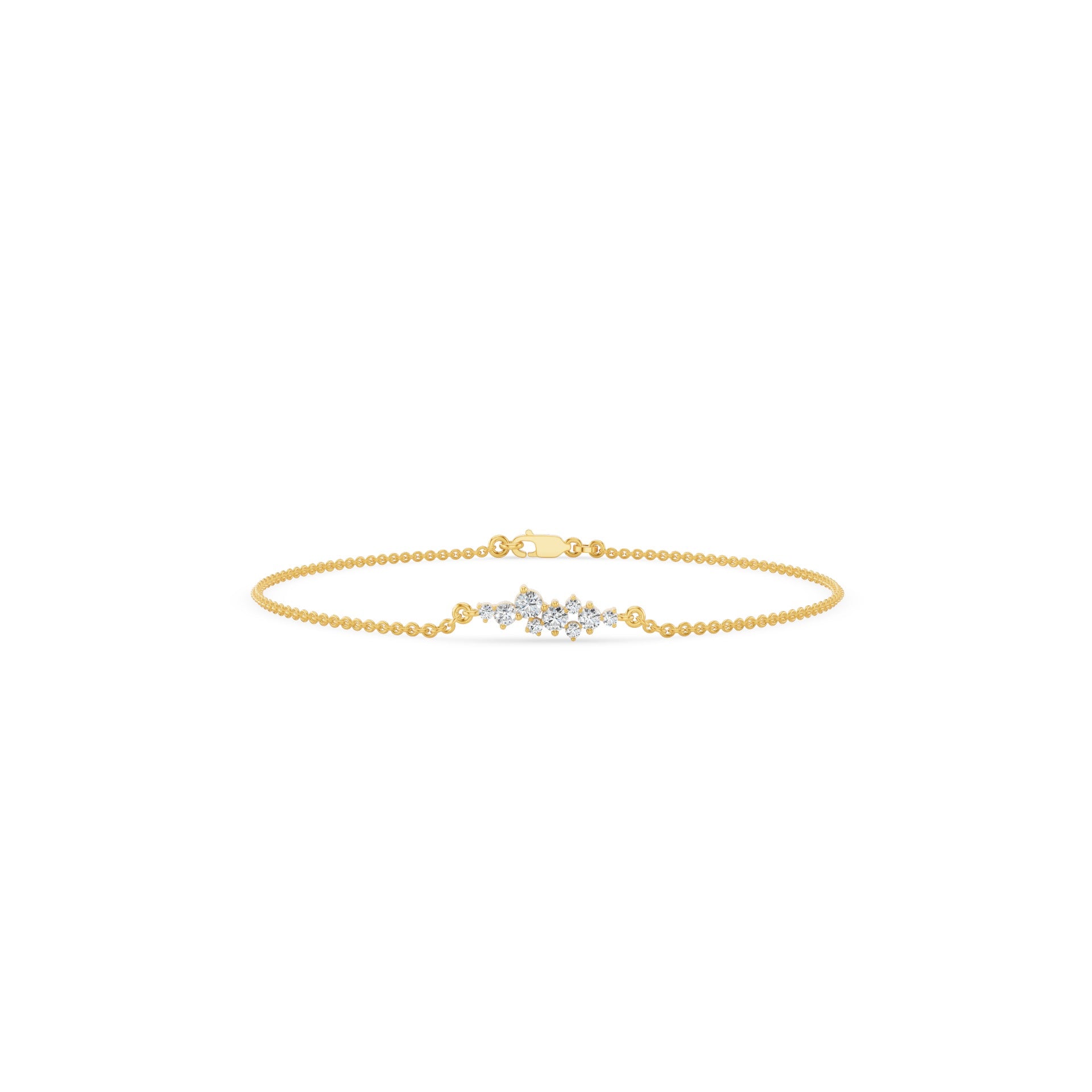 Floating Diamond Cluster Bracelet