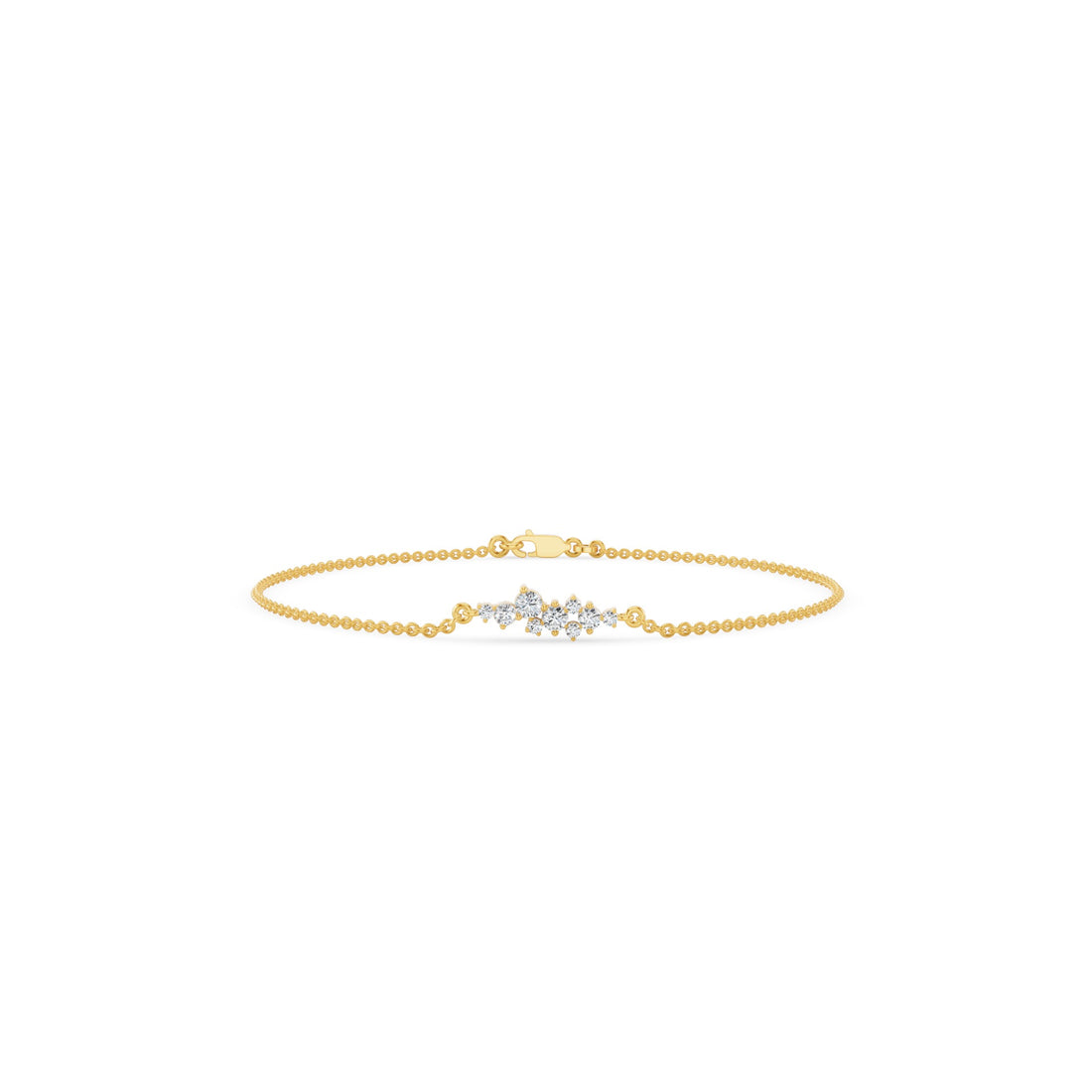 Floating Diamond Cluster Bracelet