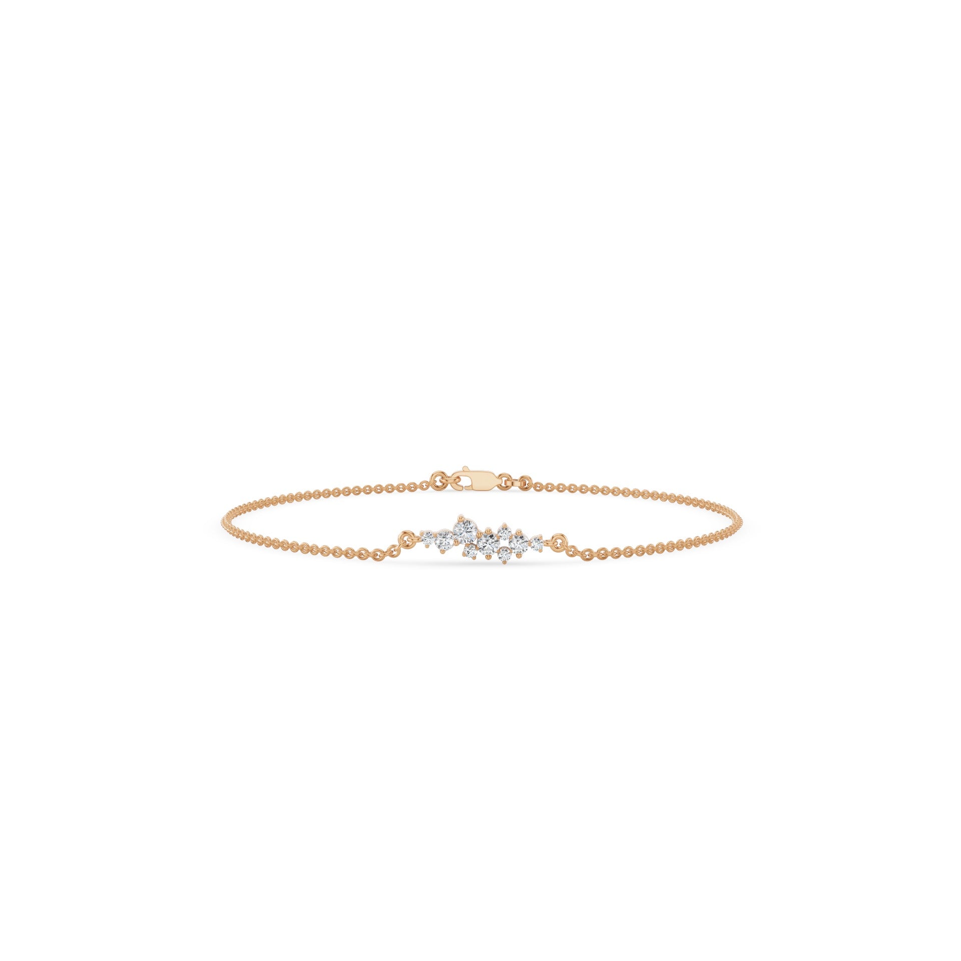 Floating Diamond Cluster Bracelet