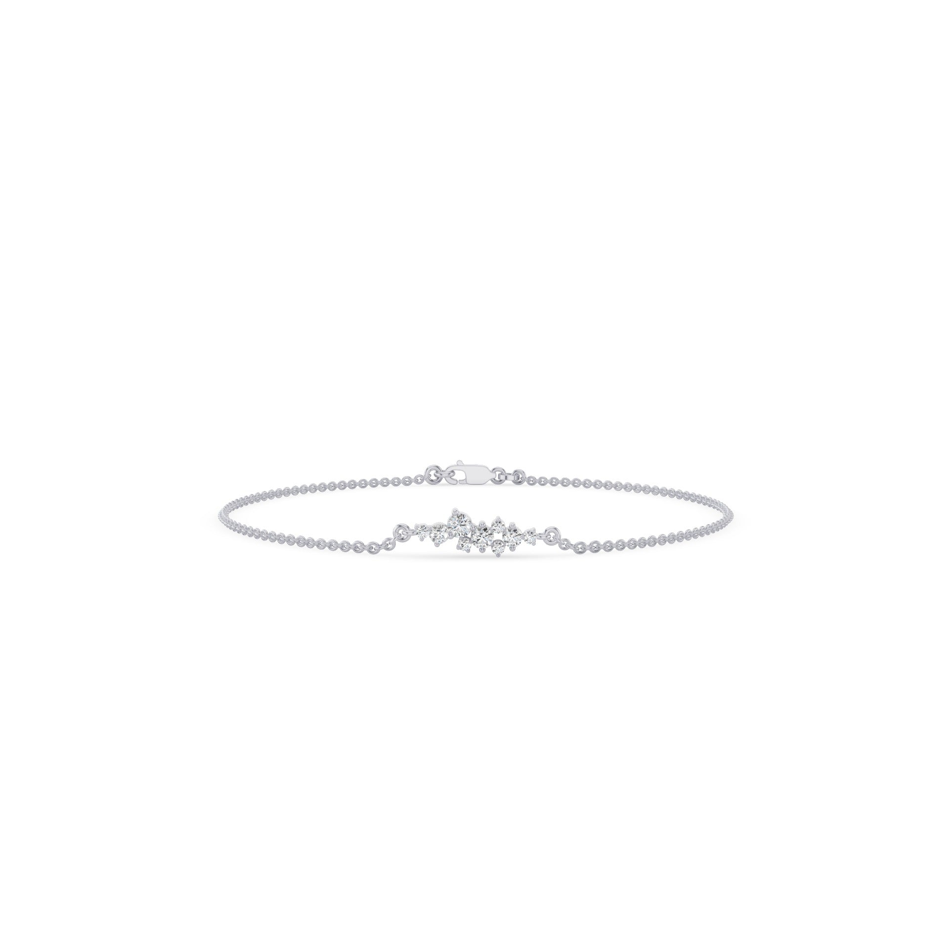 Floating Diamond Cluster Bracelet