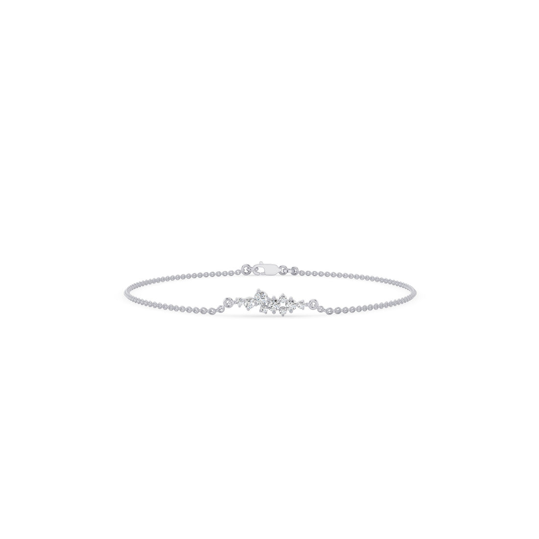 Floating Diamond Cluster Bracelet