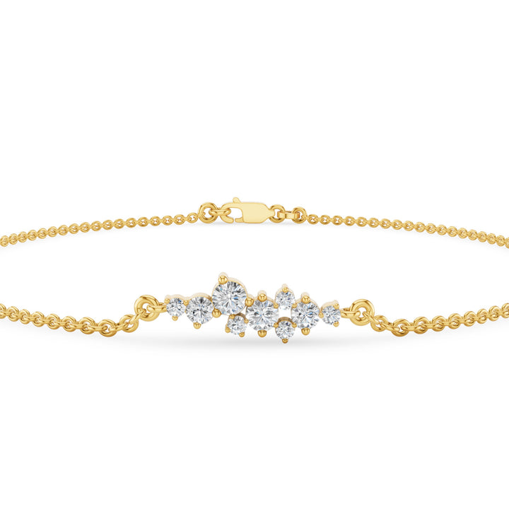 Floating Diamond Cluster Bracelet