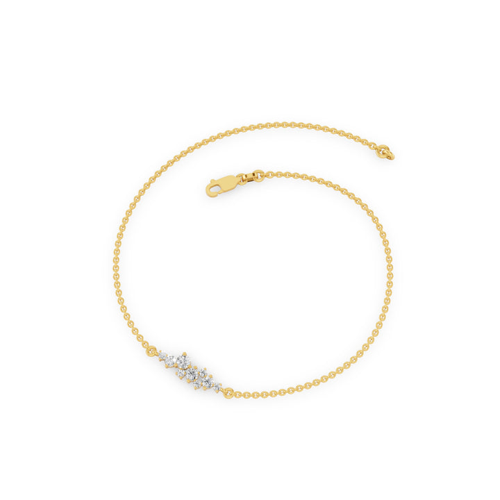 Floating Diamond Cluster Bracelet