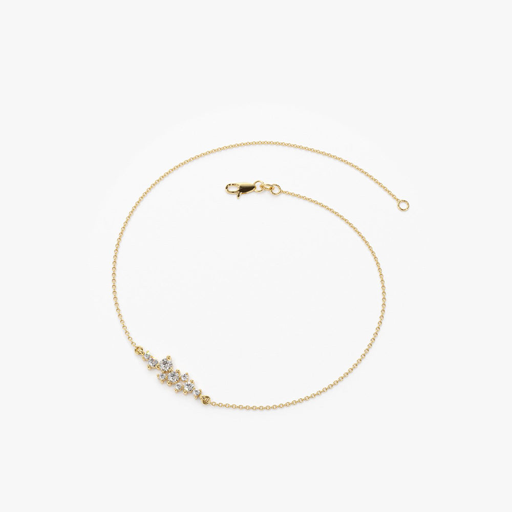 Floating Diamond Cluster Bracelet