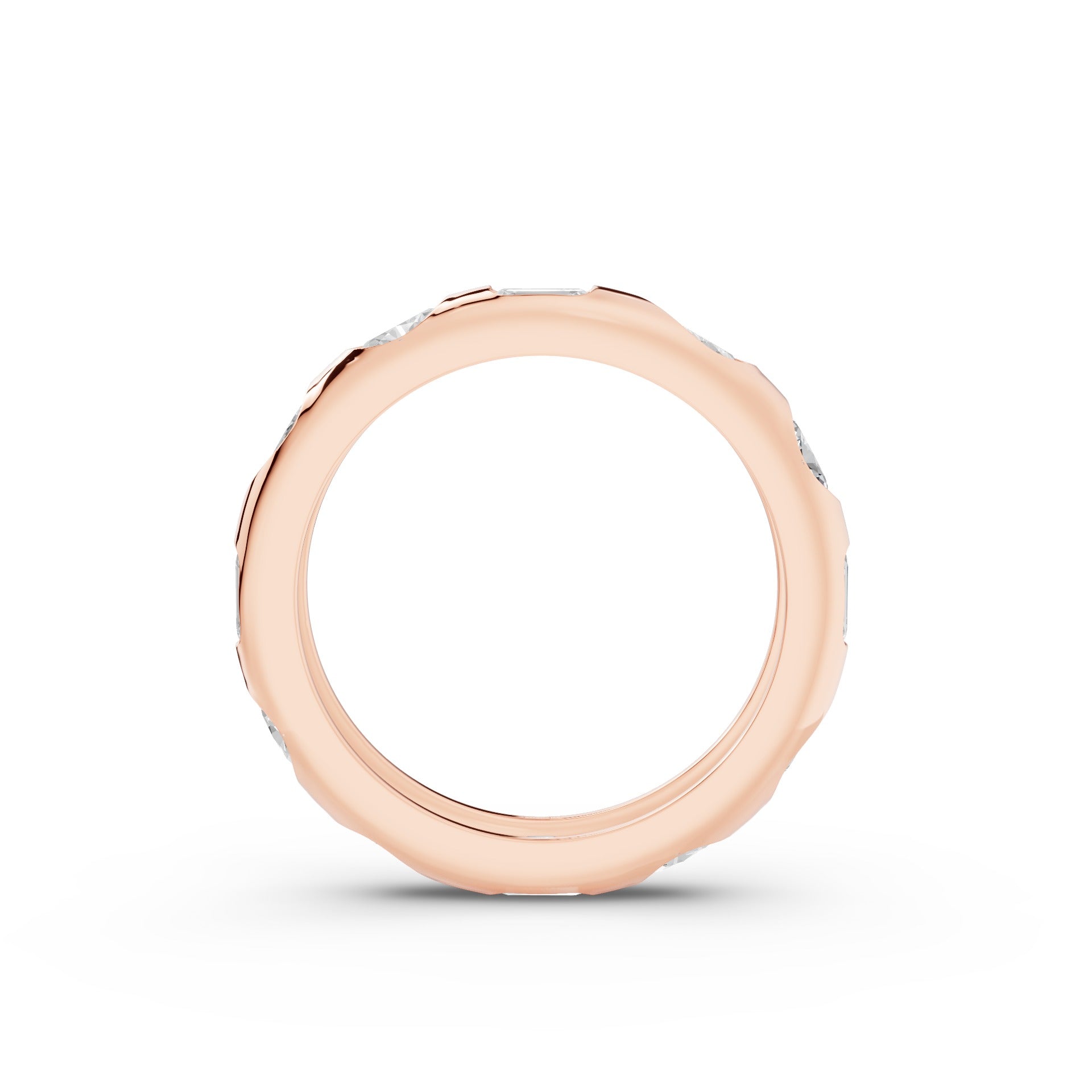 Flush Setting Mix Lab Grown Diamond Anniversary Ring