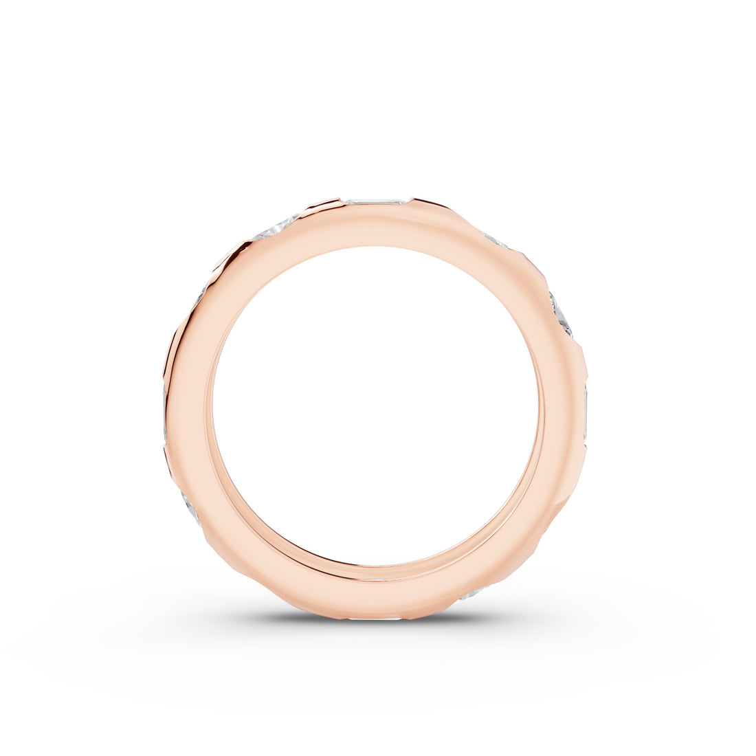 Flush Setting Mix Lab Grown Diamond Anniversary Ring