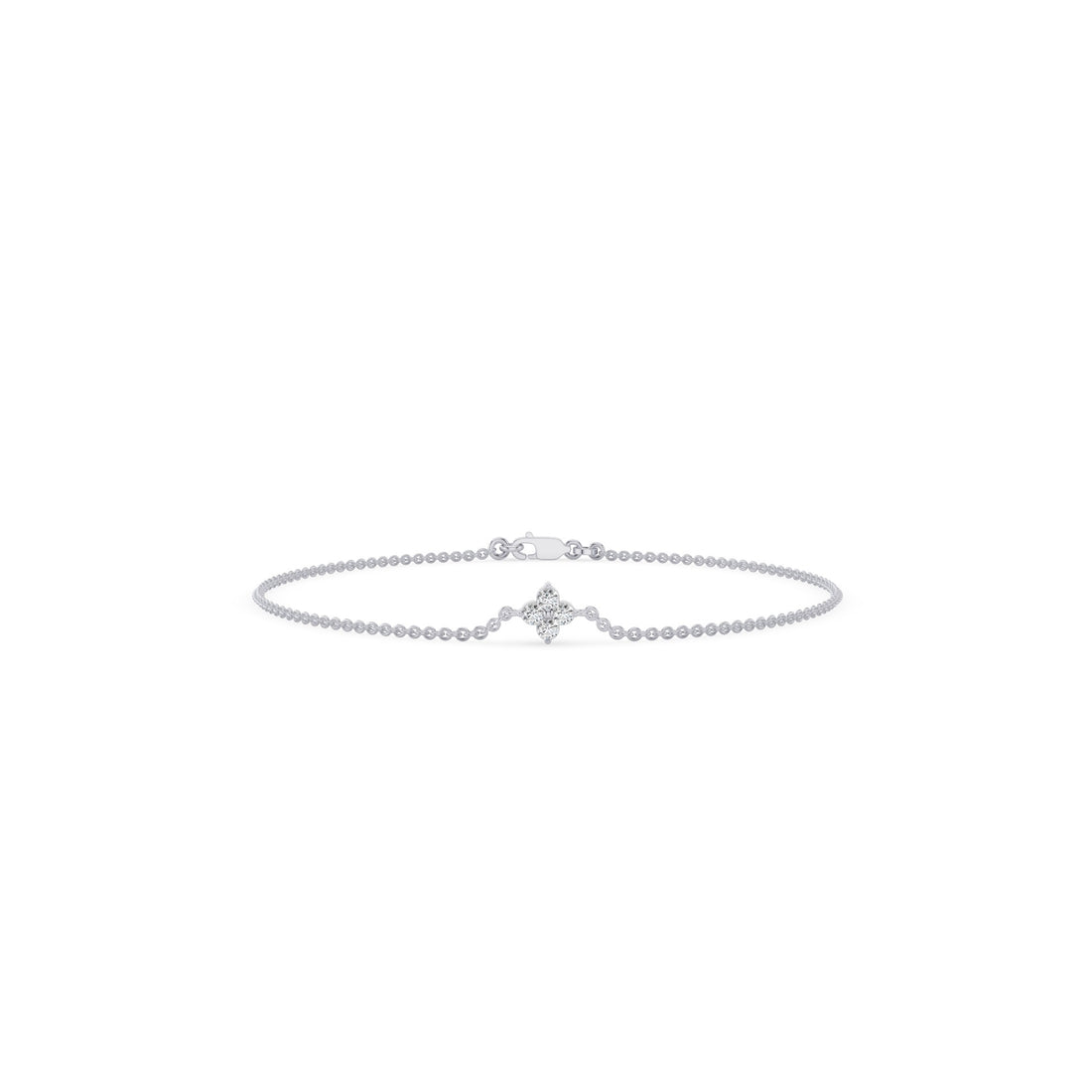 Four Diamond Clover Bracelet