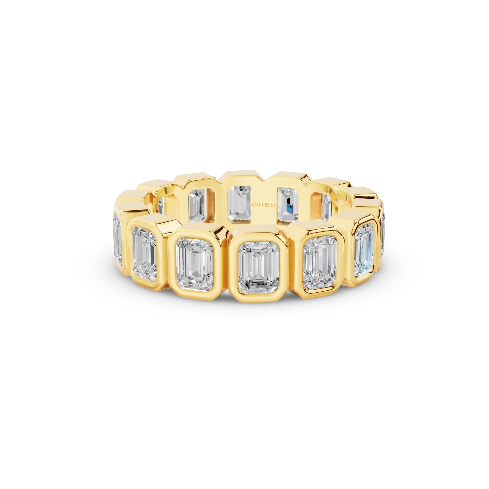 Full Eternity Emerald Cut Lab Grown Diamond Wedding Band