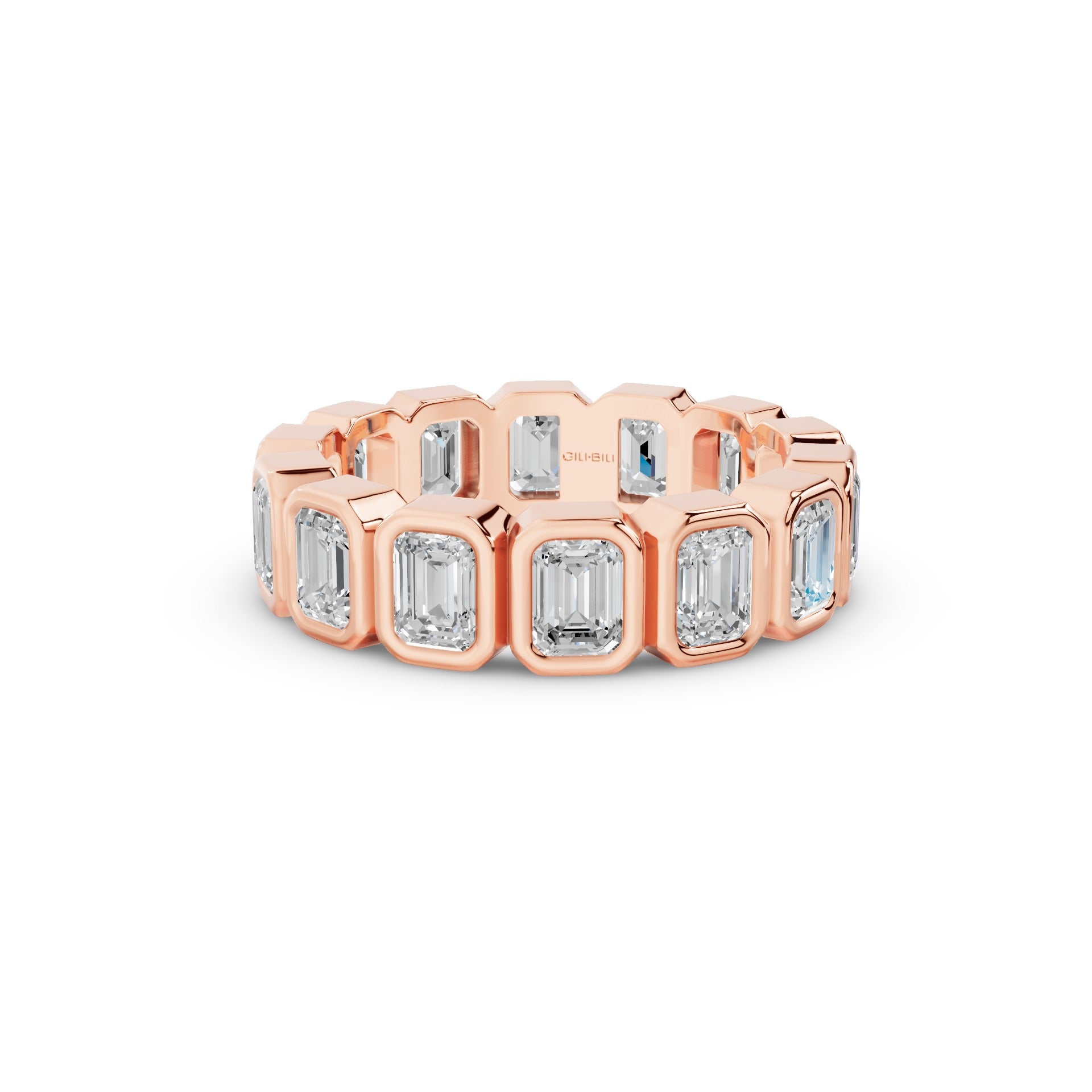 Full Eternity Emerald Cut Lab Grown Diamond Wedding Band