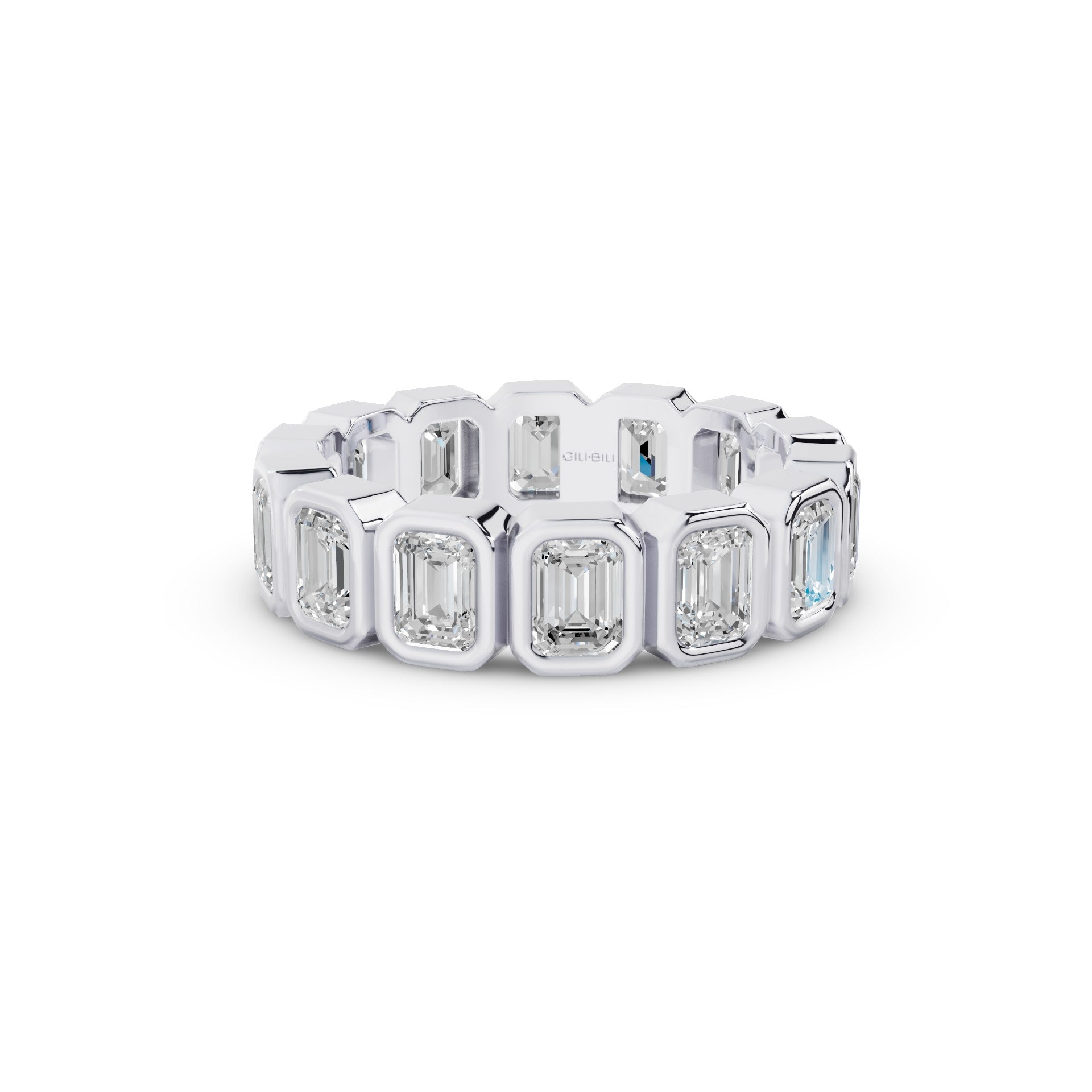 Full Eternity Emerald Cut Lab Grown Diamond Wedding Band