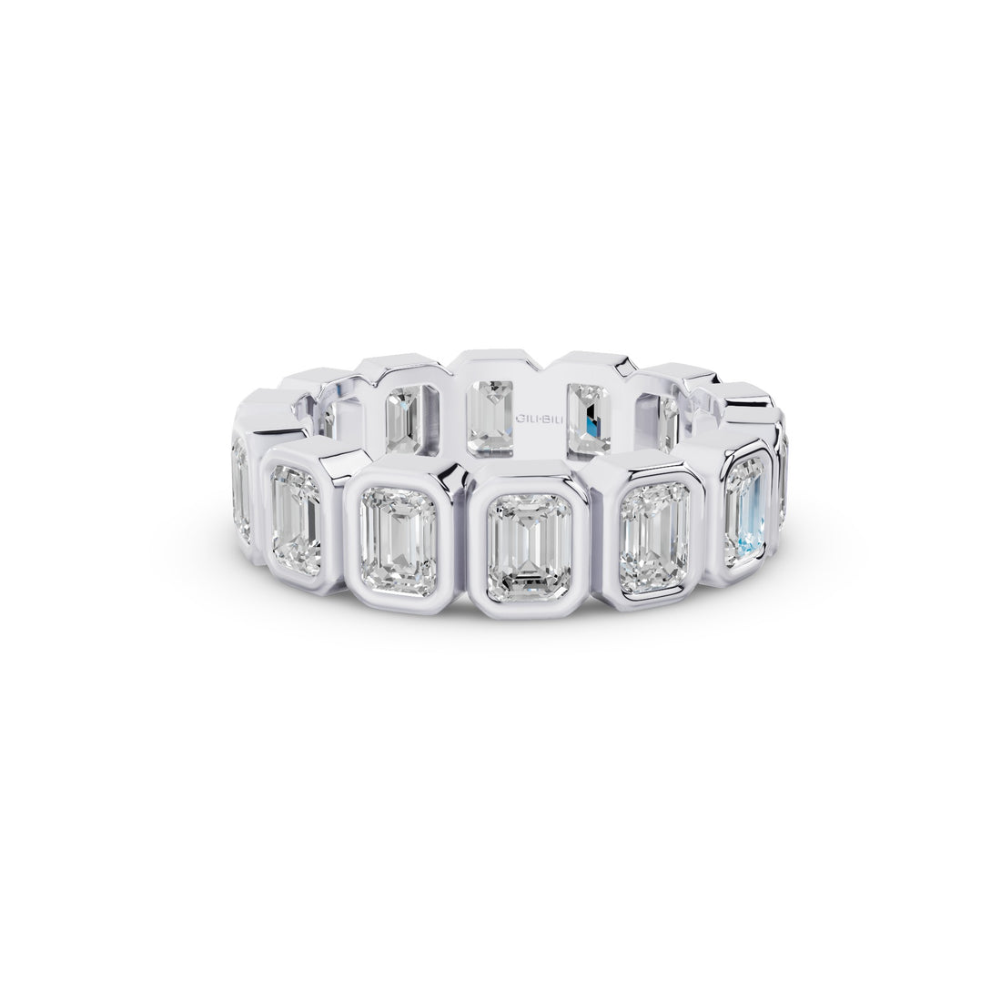 Full Eternity Emerald Cut Lab Grown Diamond Wedding Band