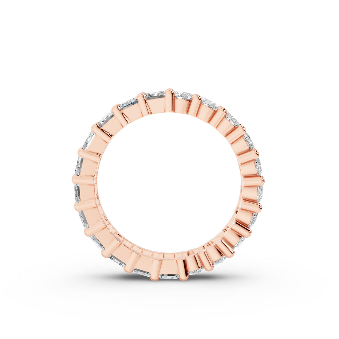 Full Eternity Oval Emerald Cut Lab Grown Diamond Ring