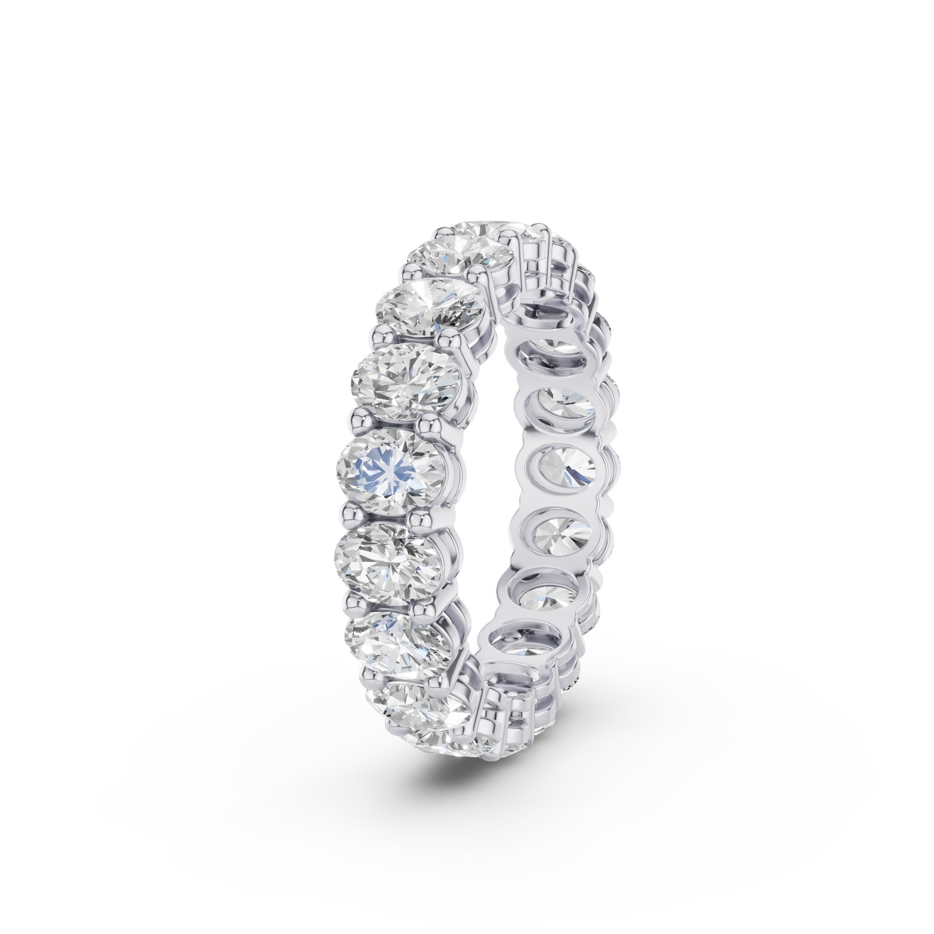 Full Eternity Oval Lab Grown Diamond  Wedding Ring