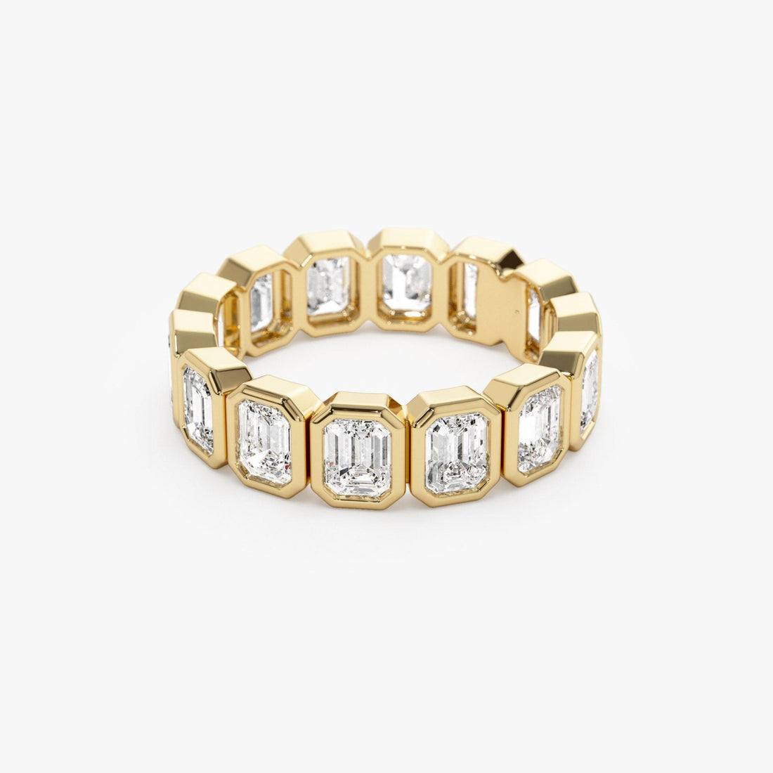 Full Eternity Emerald Cut Lab Grown Diamond Wedding Band