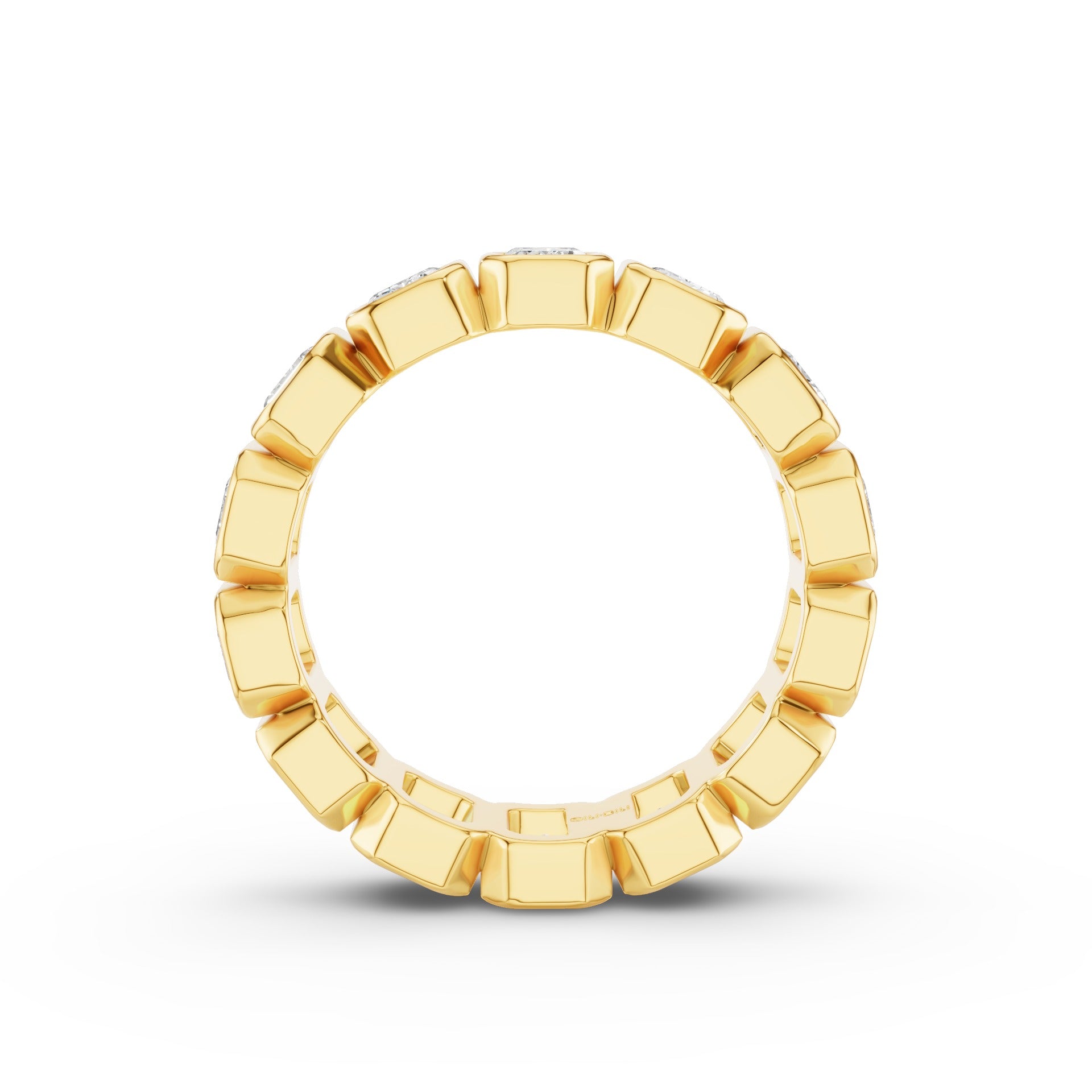 Full Eternity Emerald Cut Lab Grown Diamond Wedding Band