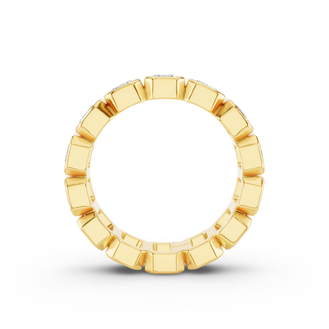 Full Eternity Emerald Cut Lab Grown Diamond Wedding Band