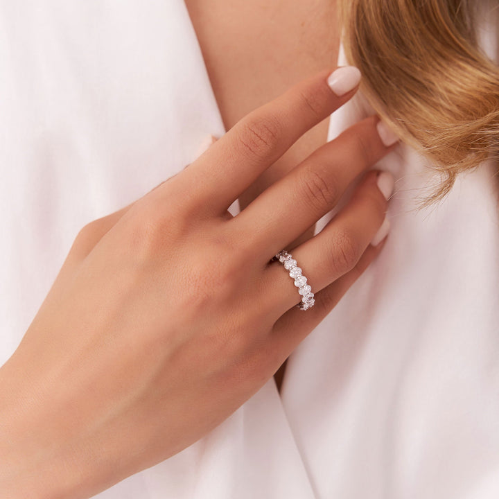 Full Eternity Oval Lab Grown Diamond  Wedding Ring